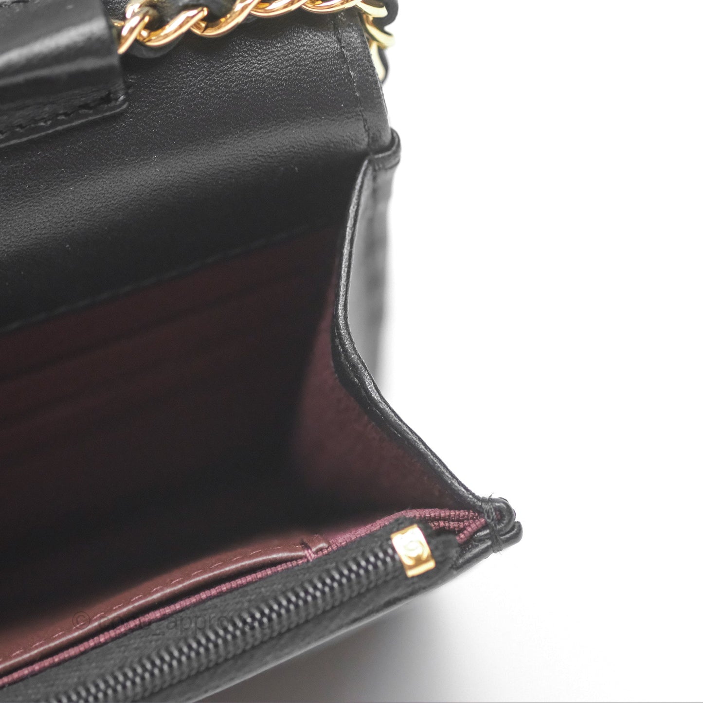 Chanel Quilted Classic WOC Black Lambskin Gold Hardware