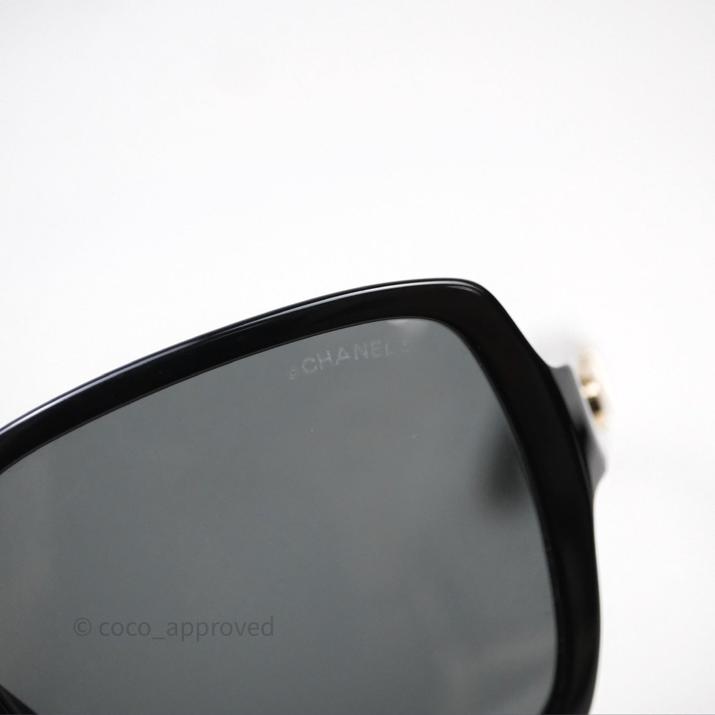 Chanel Square Sunglasses Black Acetate