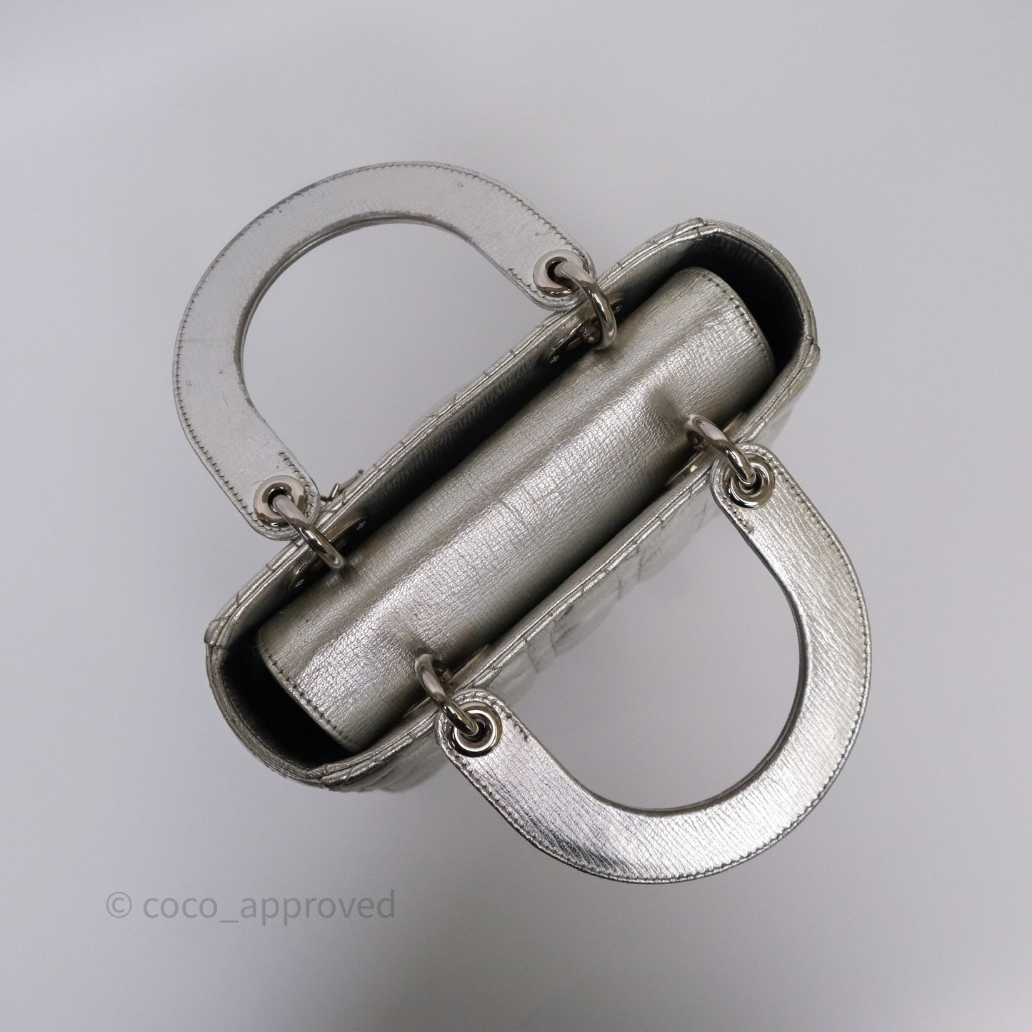 Dior My ABCDior Lady Dior Metallic Silver Cannage