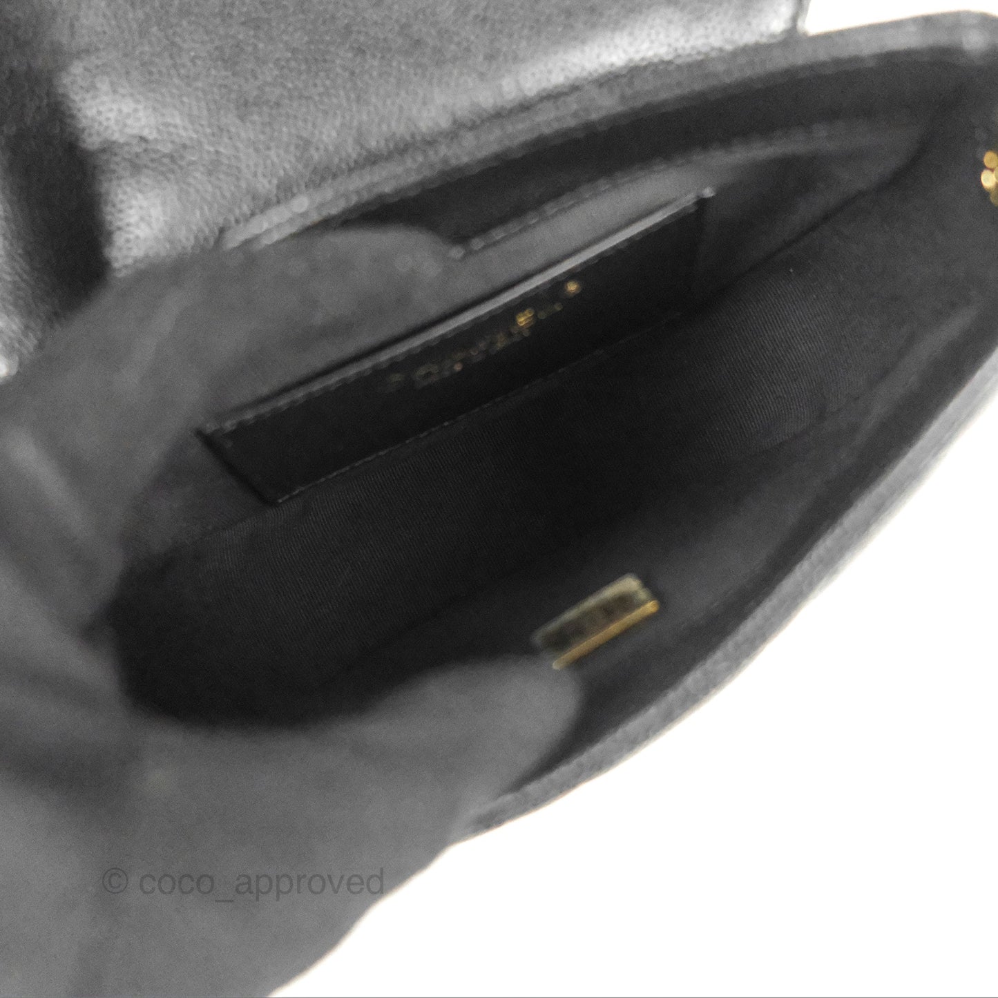Chanel Mini Messenger Black Caviar Bag 23P