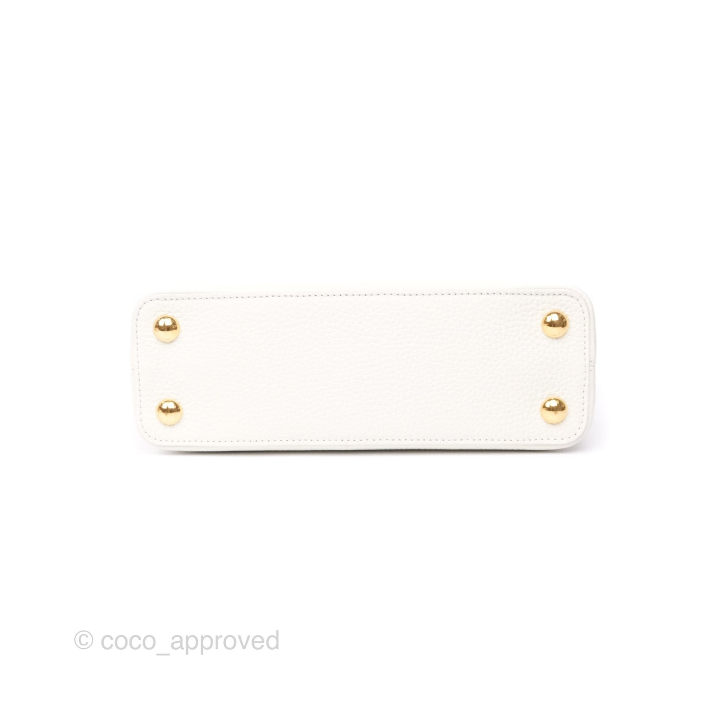 Louis Vuitton Taurillon Capucines BB Snow
