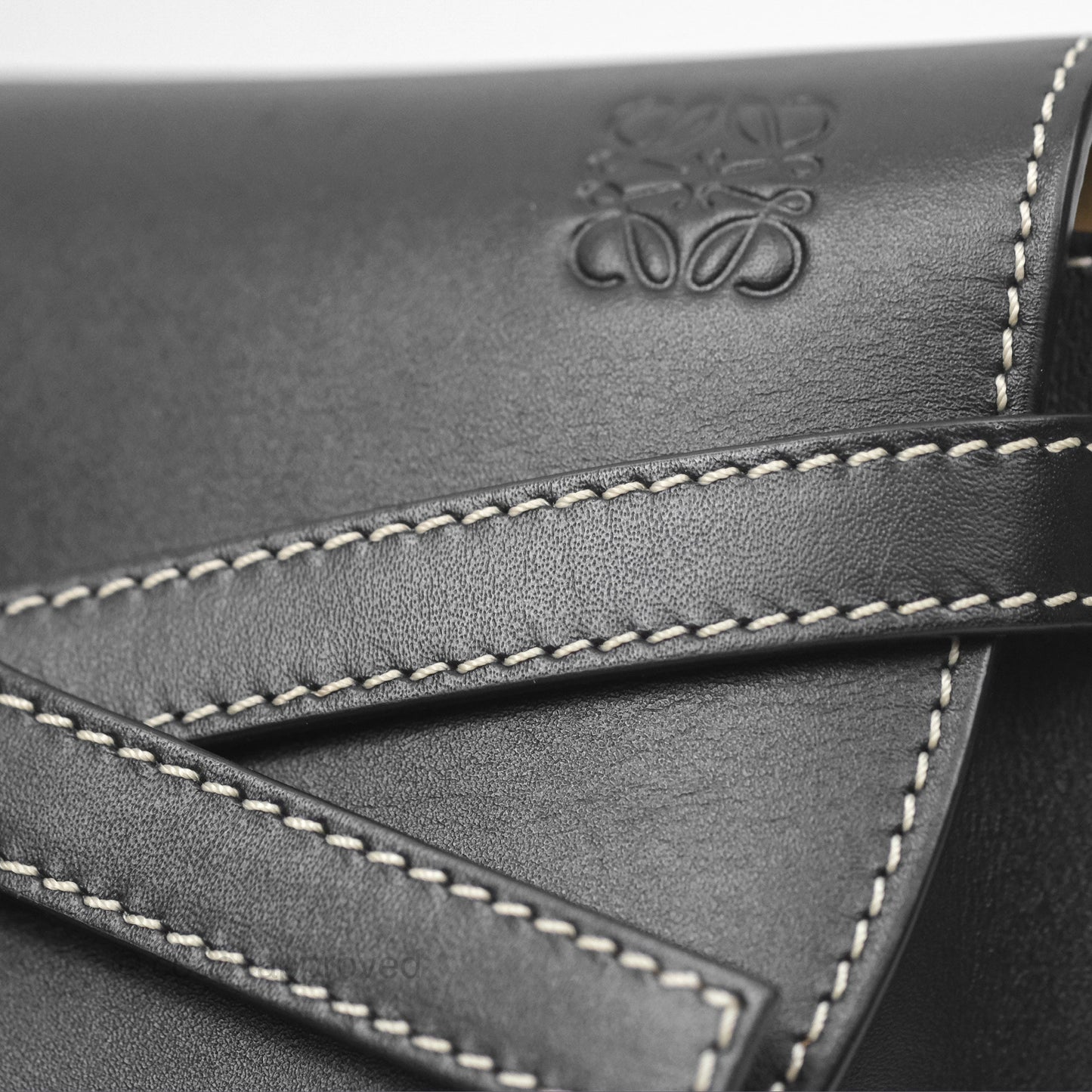 Loewe Mini Gate Belt Bag in Soft Calfskin Black