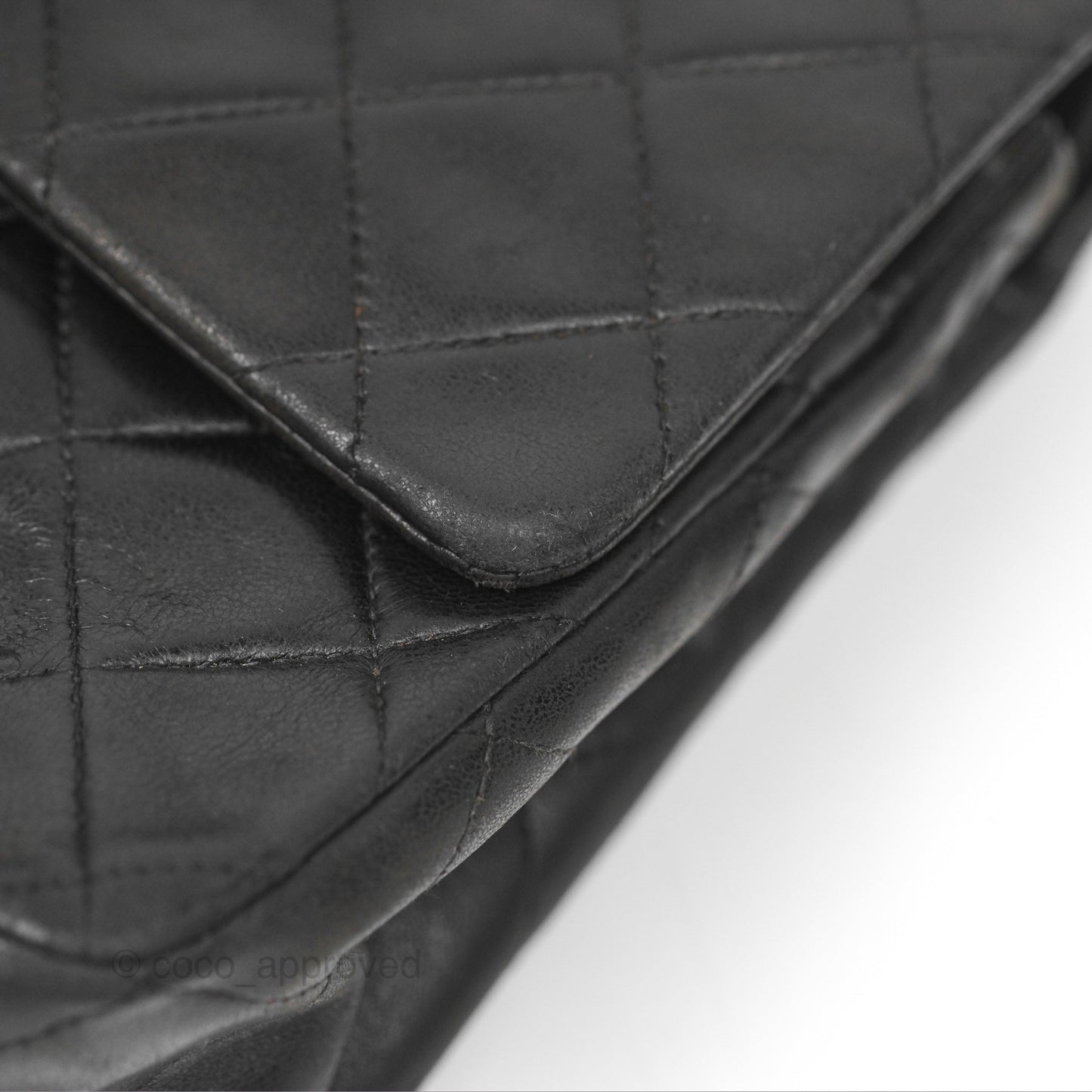 Chanel Classic Vintage Medium Flap Black Lambskin 24K Gold Hardware
