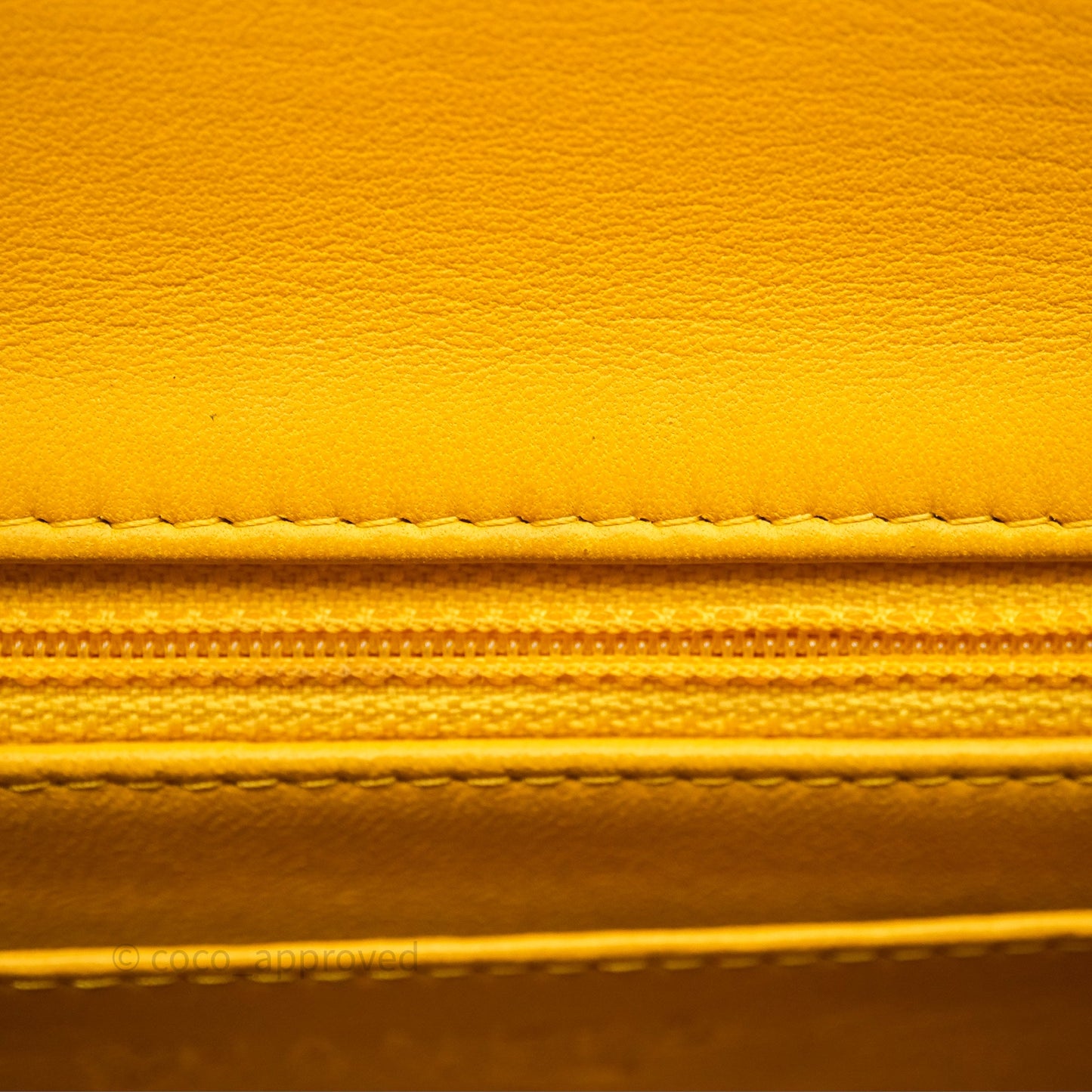 Chanel Mini Square Flap Quilted Yellow Lambskin Gold Hardware
