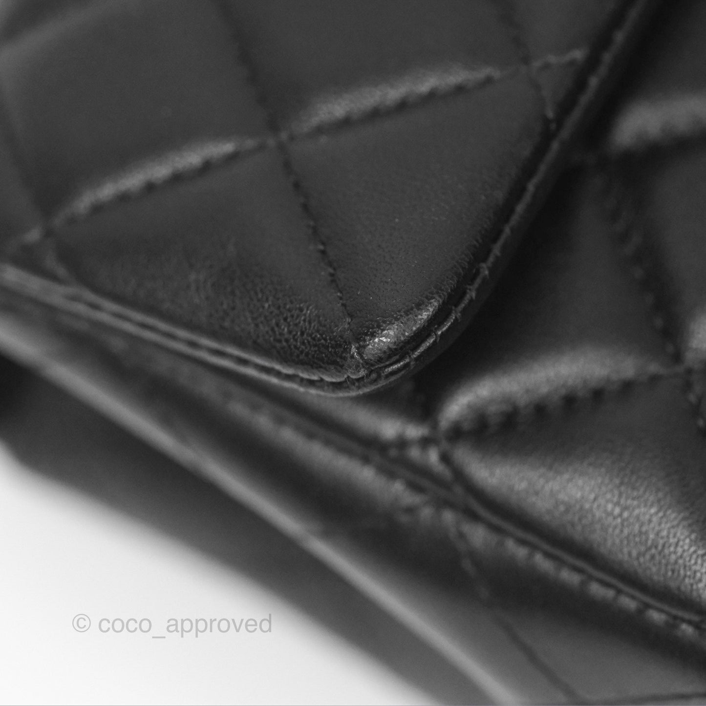 Chanel Mini Rectangular Quilted Black Lambskin Gold Hardware