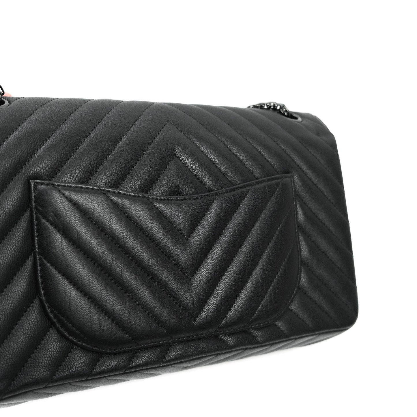 Chanel Reissue Chevron So Black Black Hardware 226