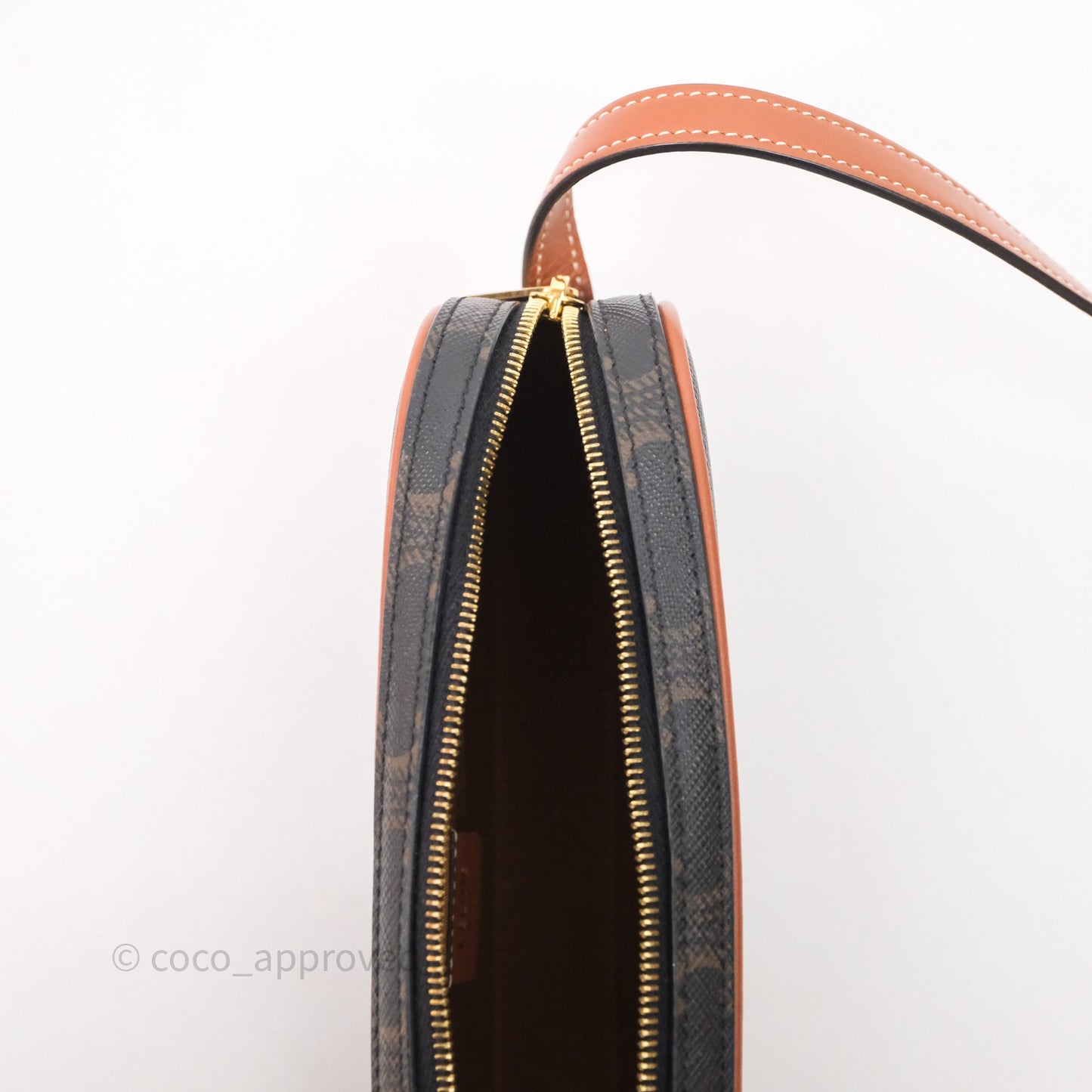 Celine Mini Camera Shoulder Bag Triomphe Canvas Tan
