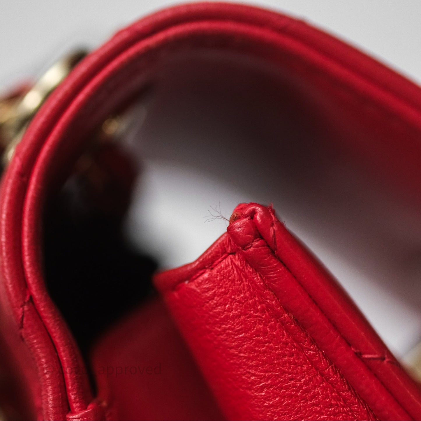 Chanel Mini Quilted Trendy CC Clutch With Chain Red Lambskin Gold Hardware