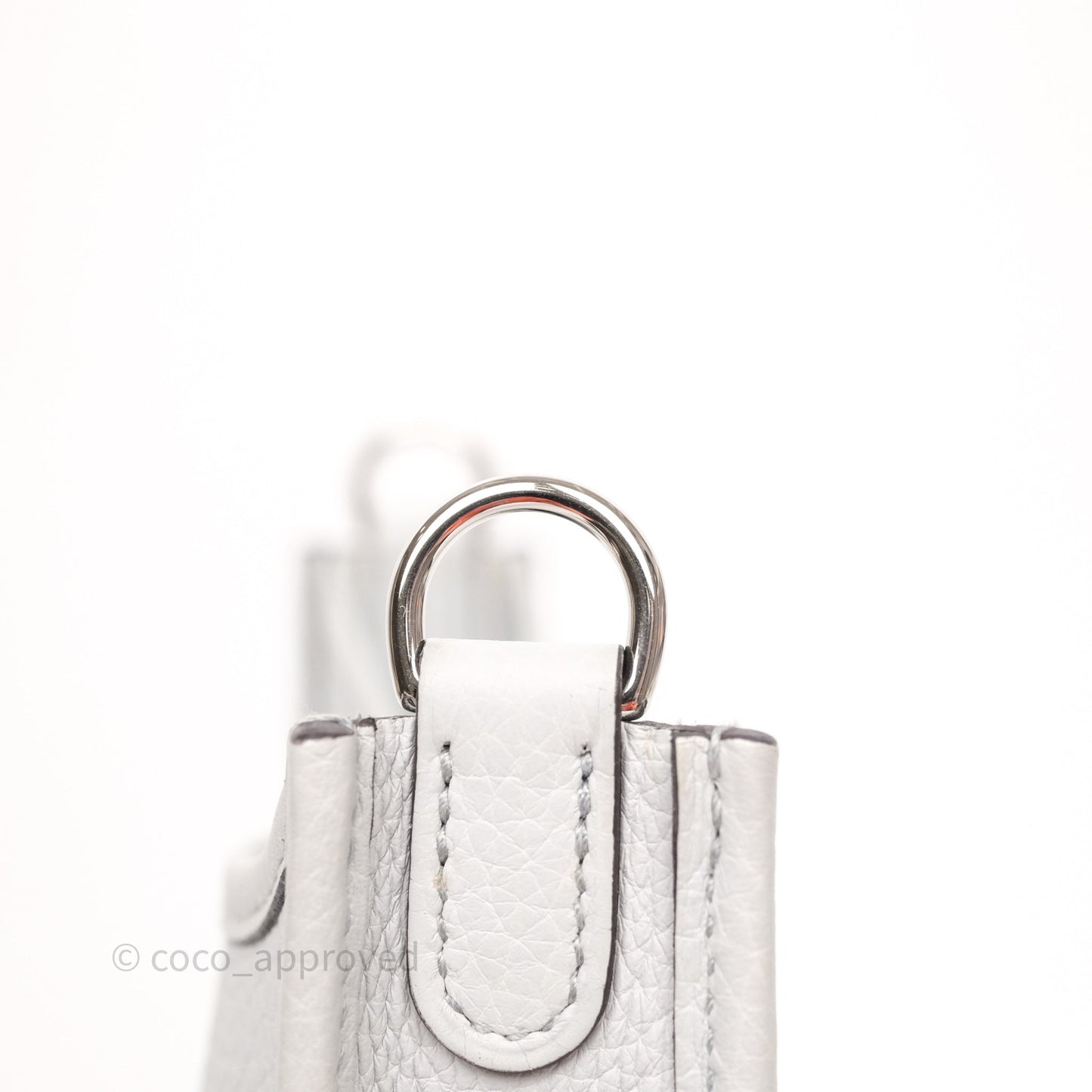 Hermès Mini Evelyne 16 Bleu Pale/Nata 08 Clemence Palladium Hardware