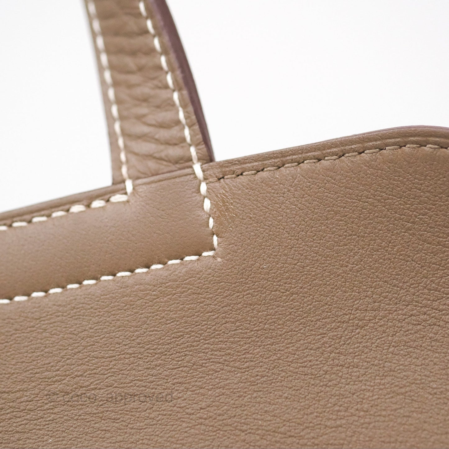 Hermès Halzan 25 Etoupe Clemence Palladium Hardware