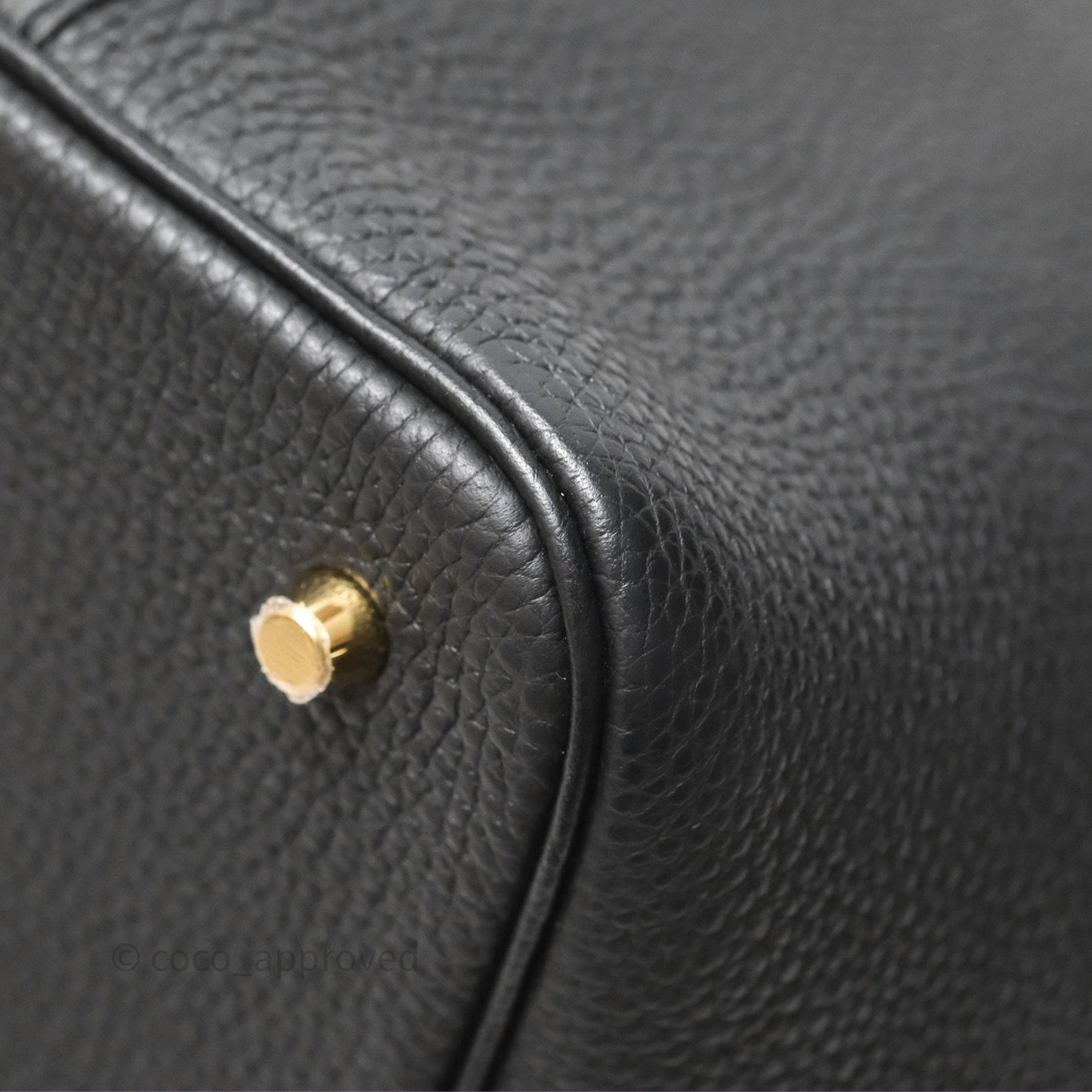 Hermès Picotin 22 Noir 89 Clemence Gold Hardware