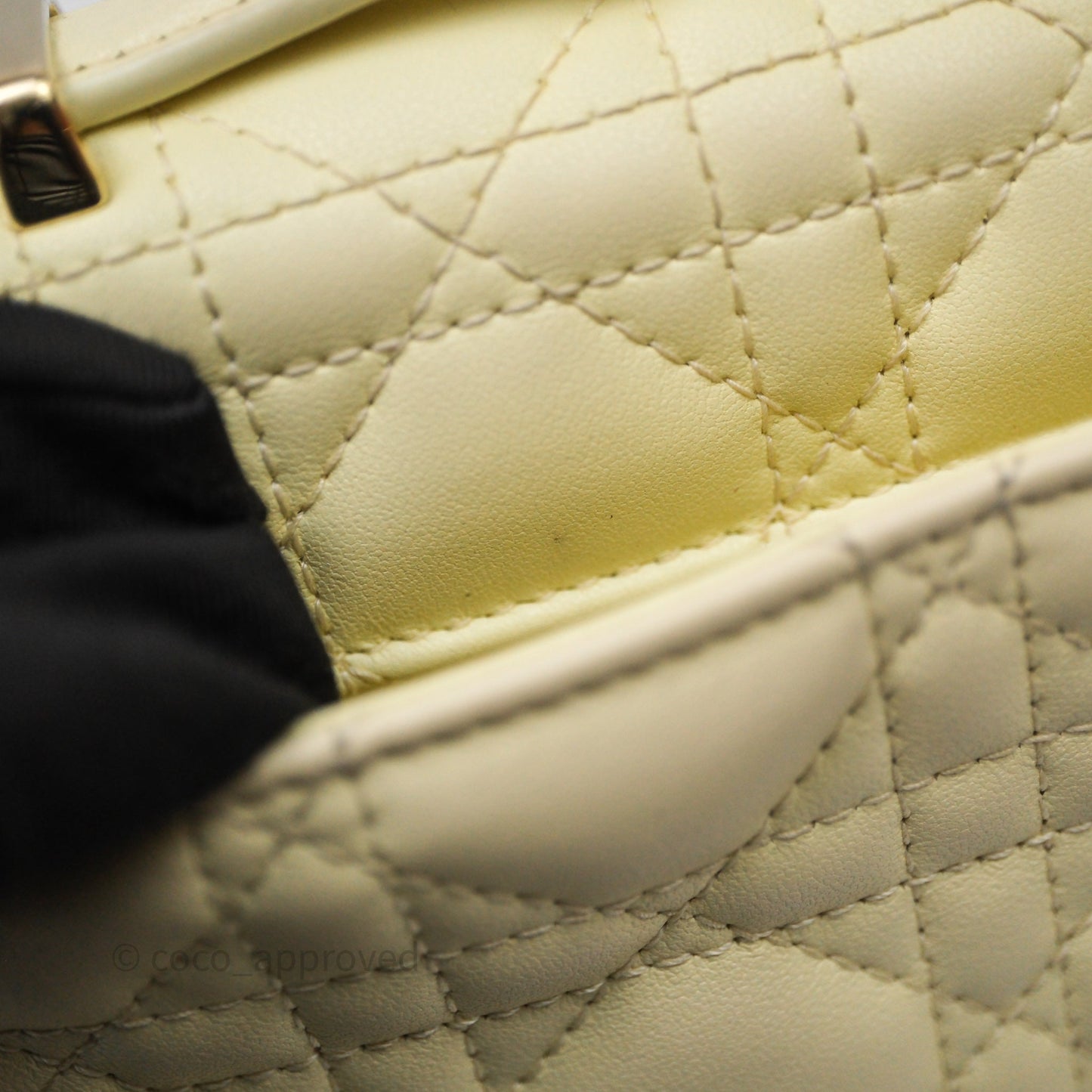 Christian Dior My Dior Mini Bag Yellow Cannage Lambskin Gold Hardware