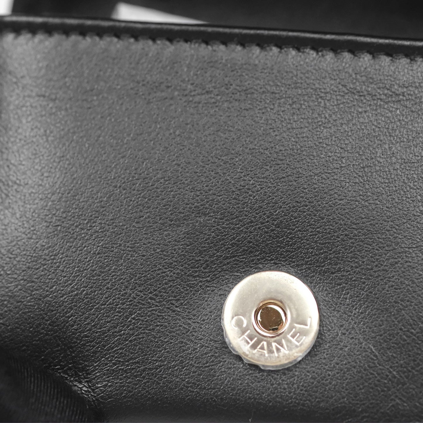 Chanel Chevron Mini Boy Belt Bag Black Caviar Gold Hardware