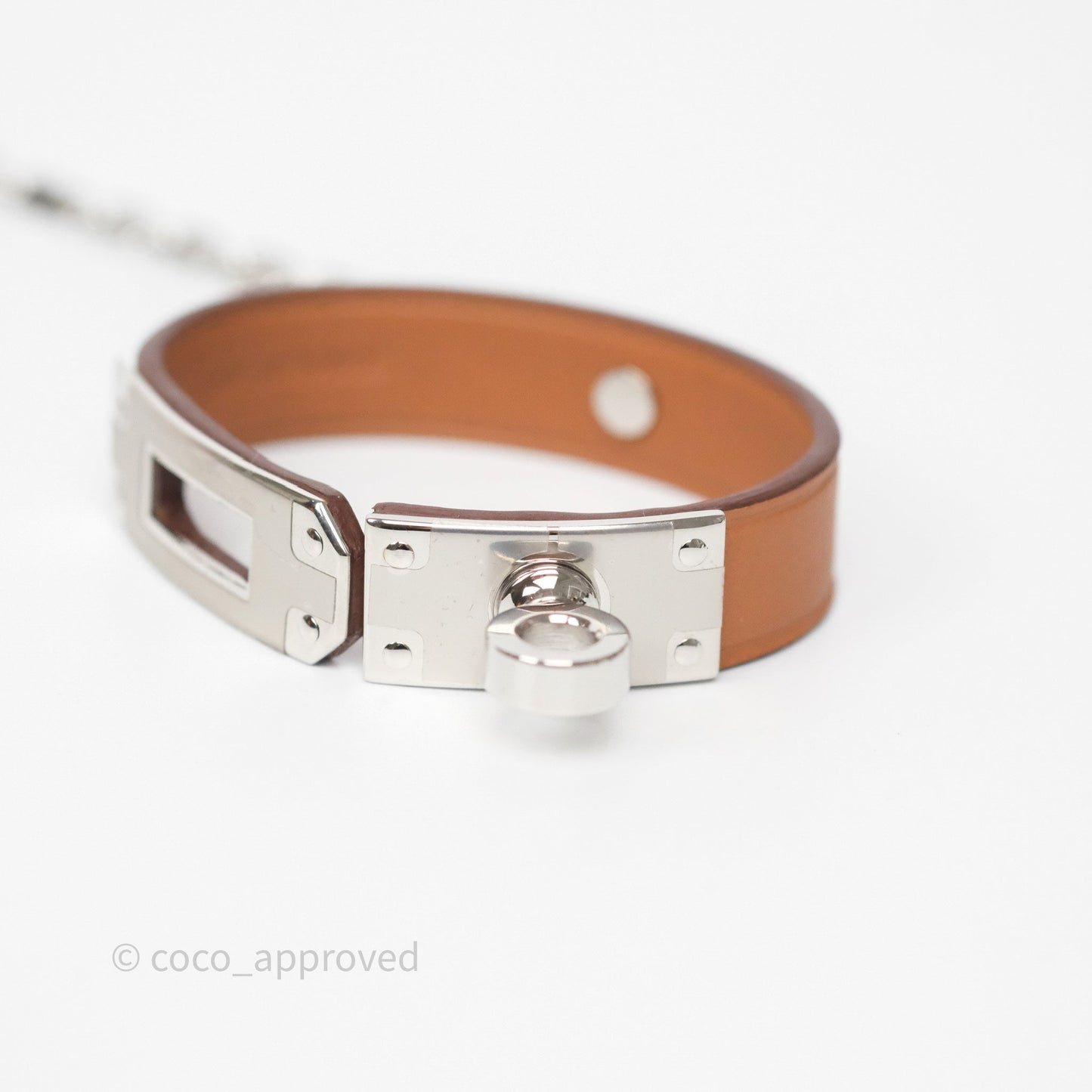 Hermès Kelly Glove Clip Gold Swift Palladium Hardware