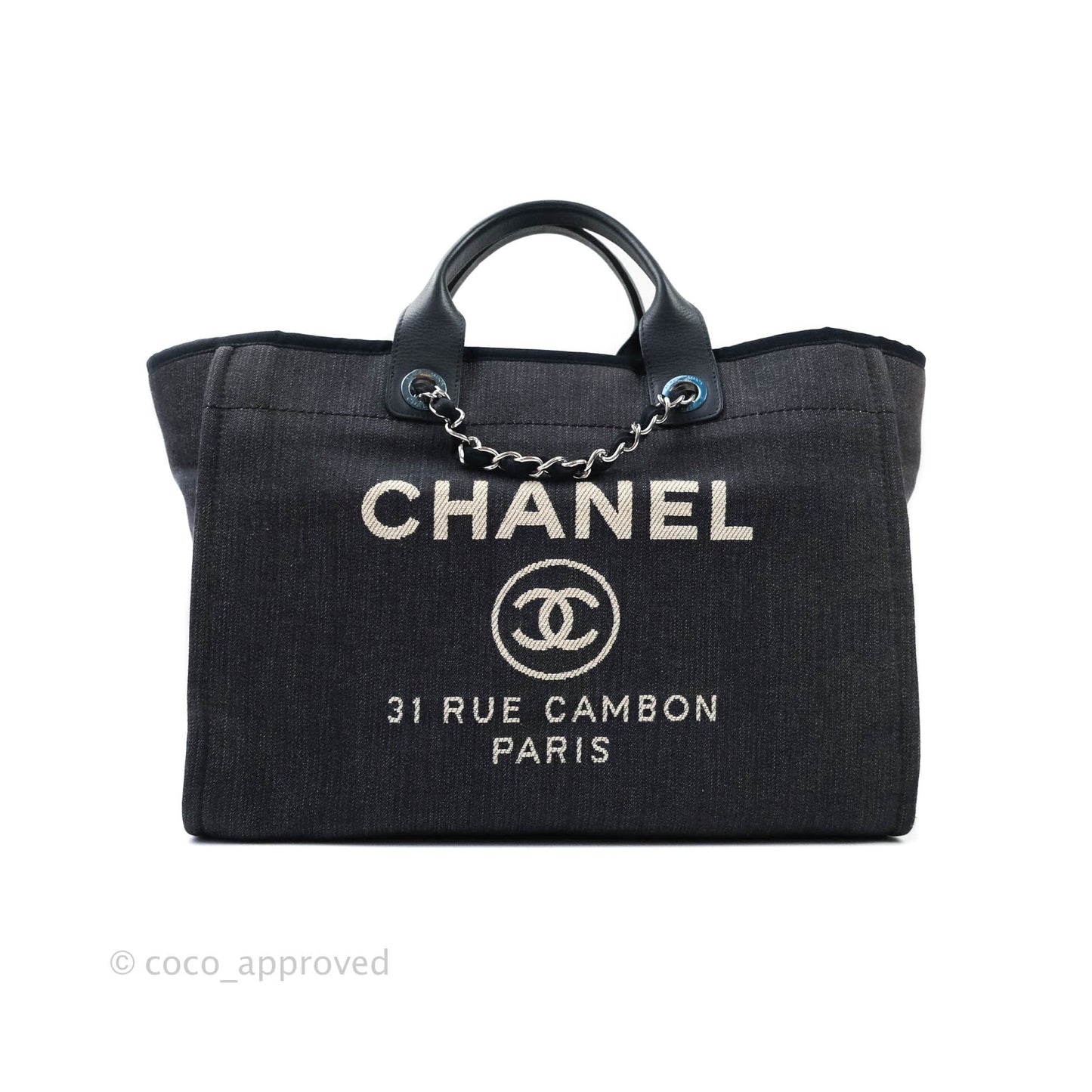 Chanel Canvas Large Deauville Tote Denim