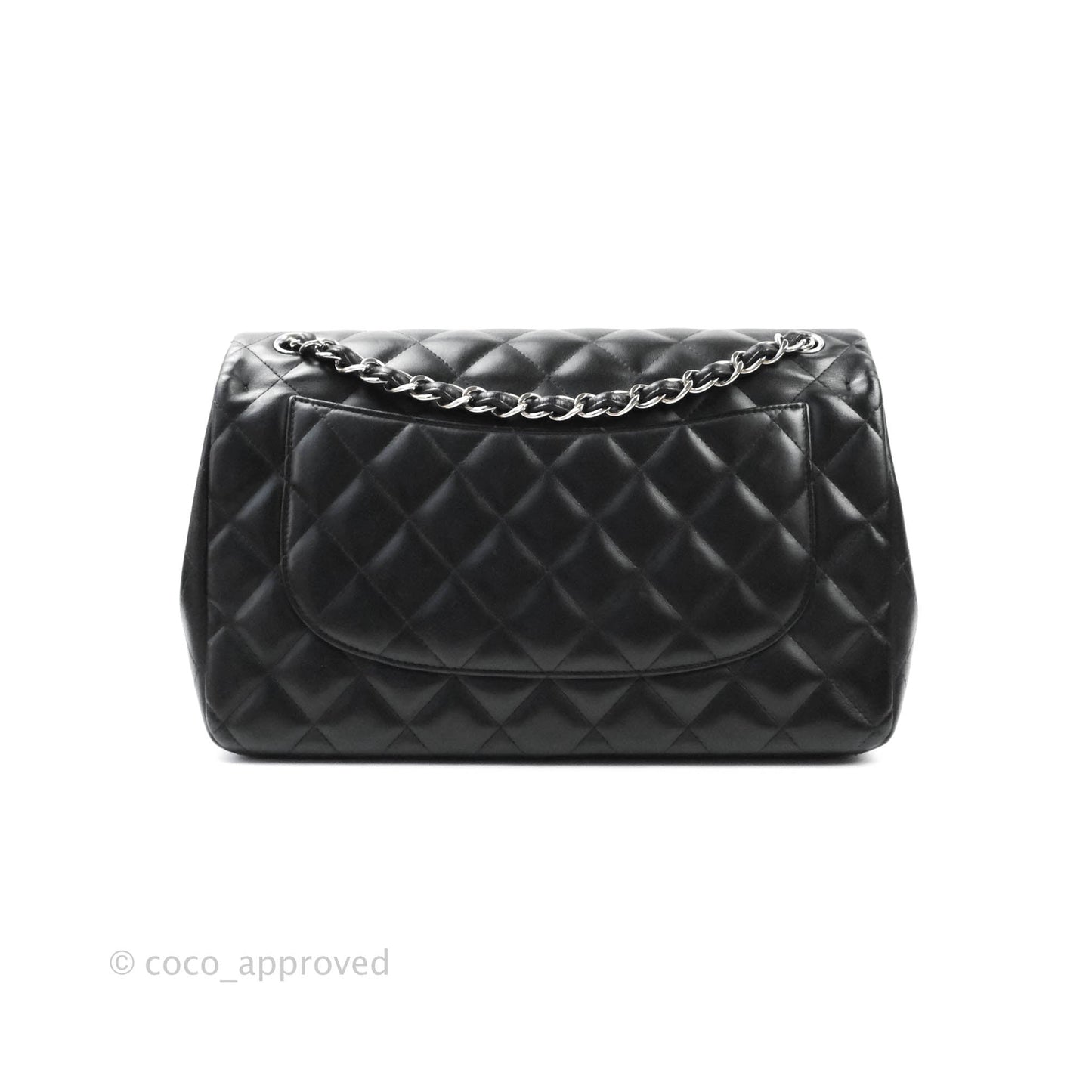 Chanel Jumbo Double Flap Black Lambskin Silver Hardware⁣⁣