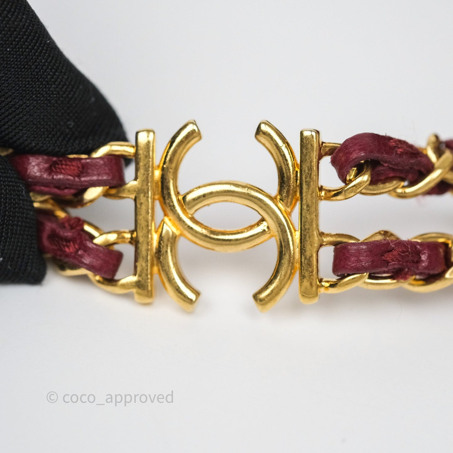Chanel Mini WOC with CC Chain Burgundy Lambskin Gold Hardware 22K