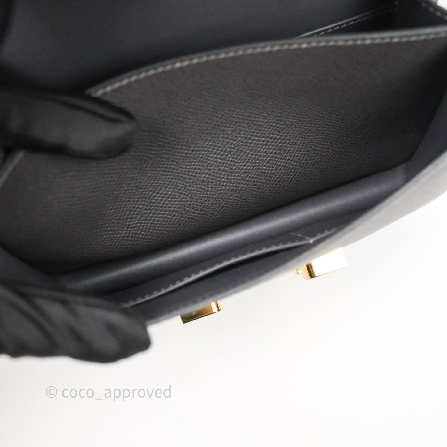 Hermès Constance Mini 18cm Graphite 88 Epsom Gold Hardware