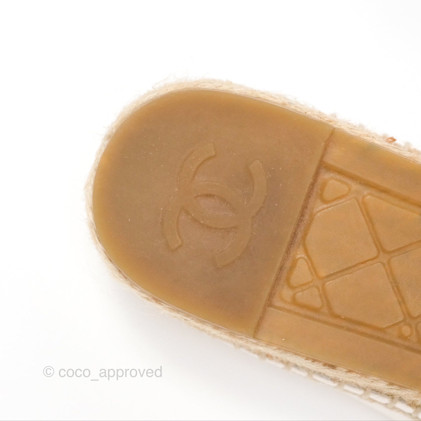 Chanel Leather Espadrilles White/ Black Size 38