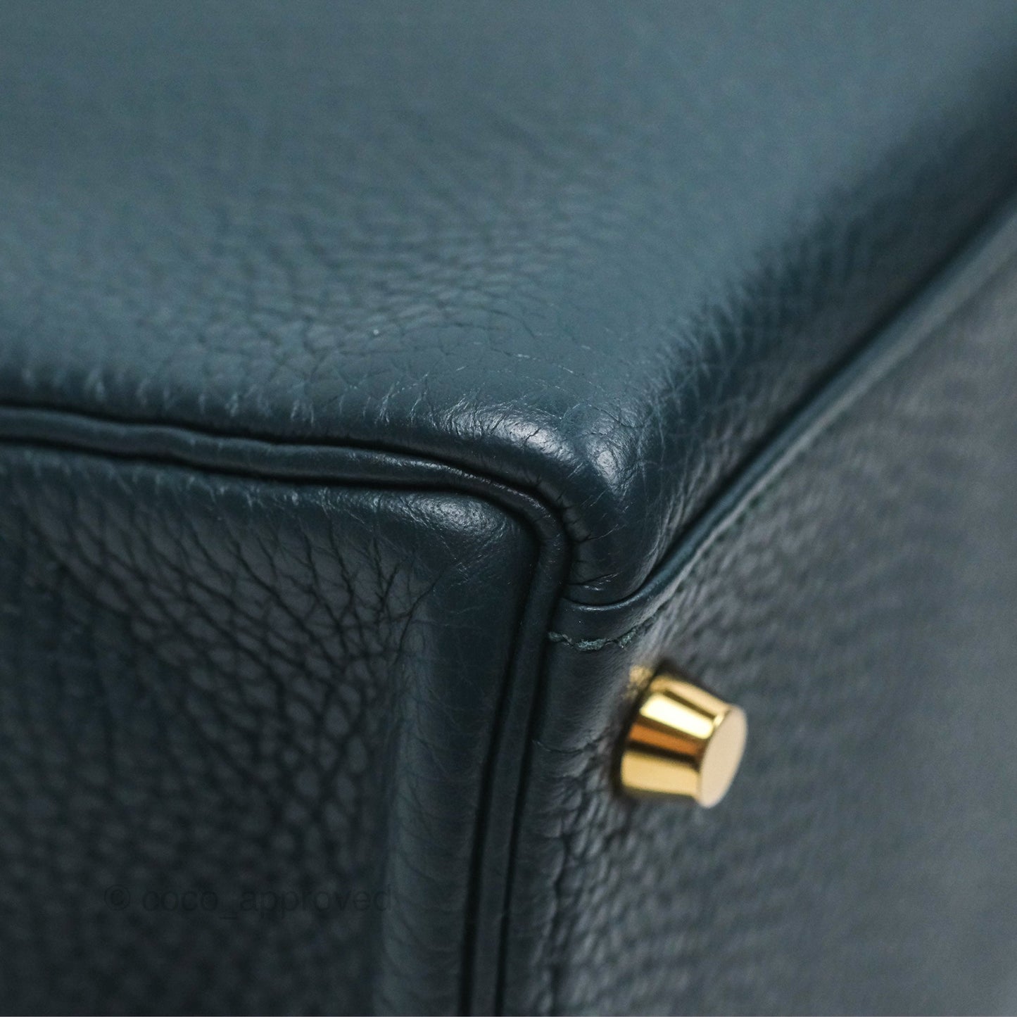 Hermes Kelly 28 Clemence Vert Cypress 6O Gold Hardware