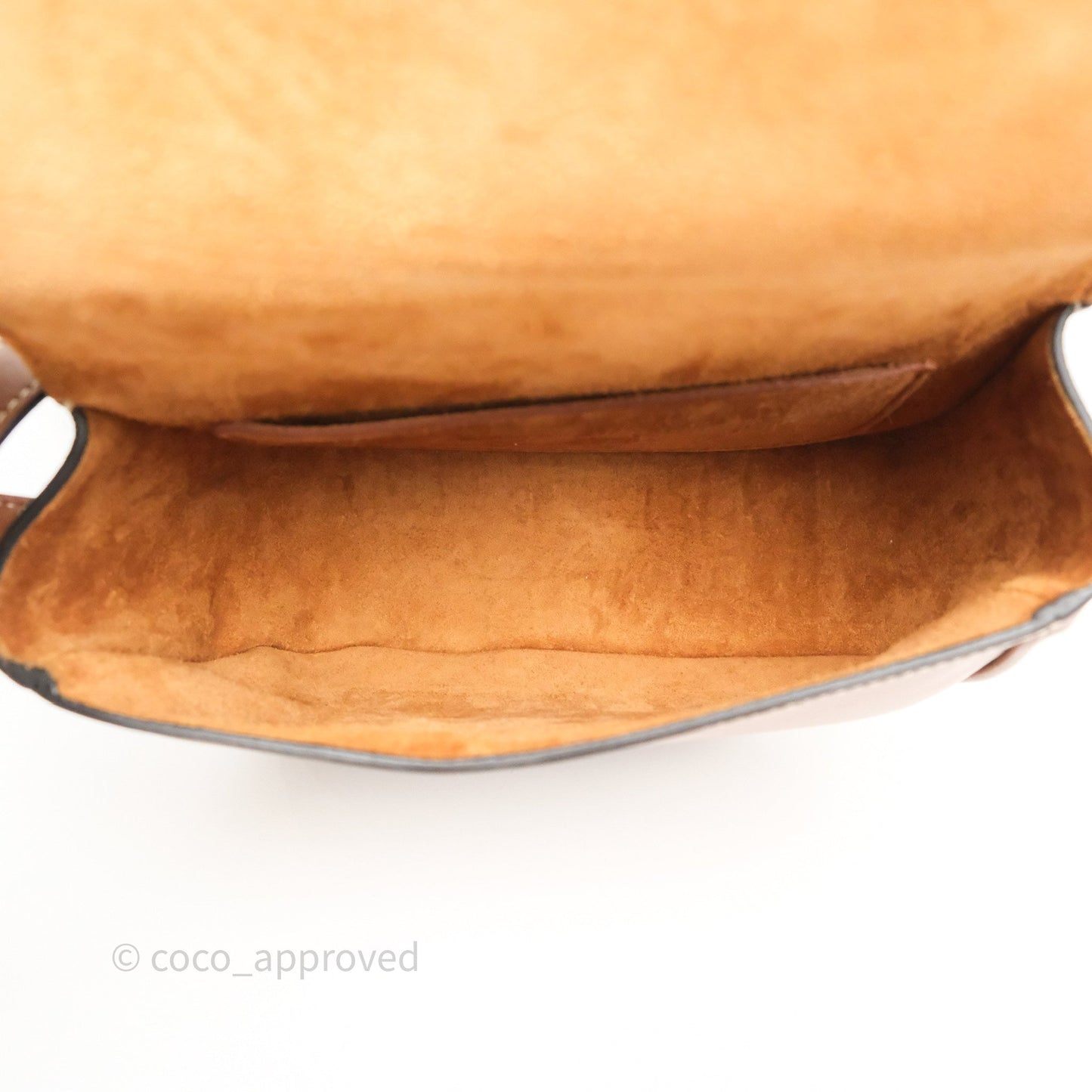 Celine Gold Studs Folco Cuir Triomphe in Smooth Calfskin Tan