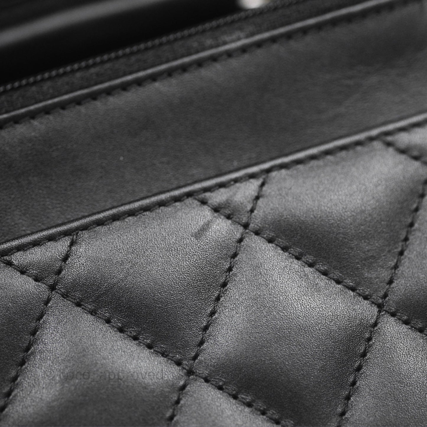 Chanel Quilted Cambon Wallet on Chain WOC Black Calfskin Silver Hardware