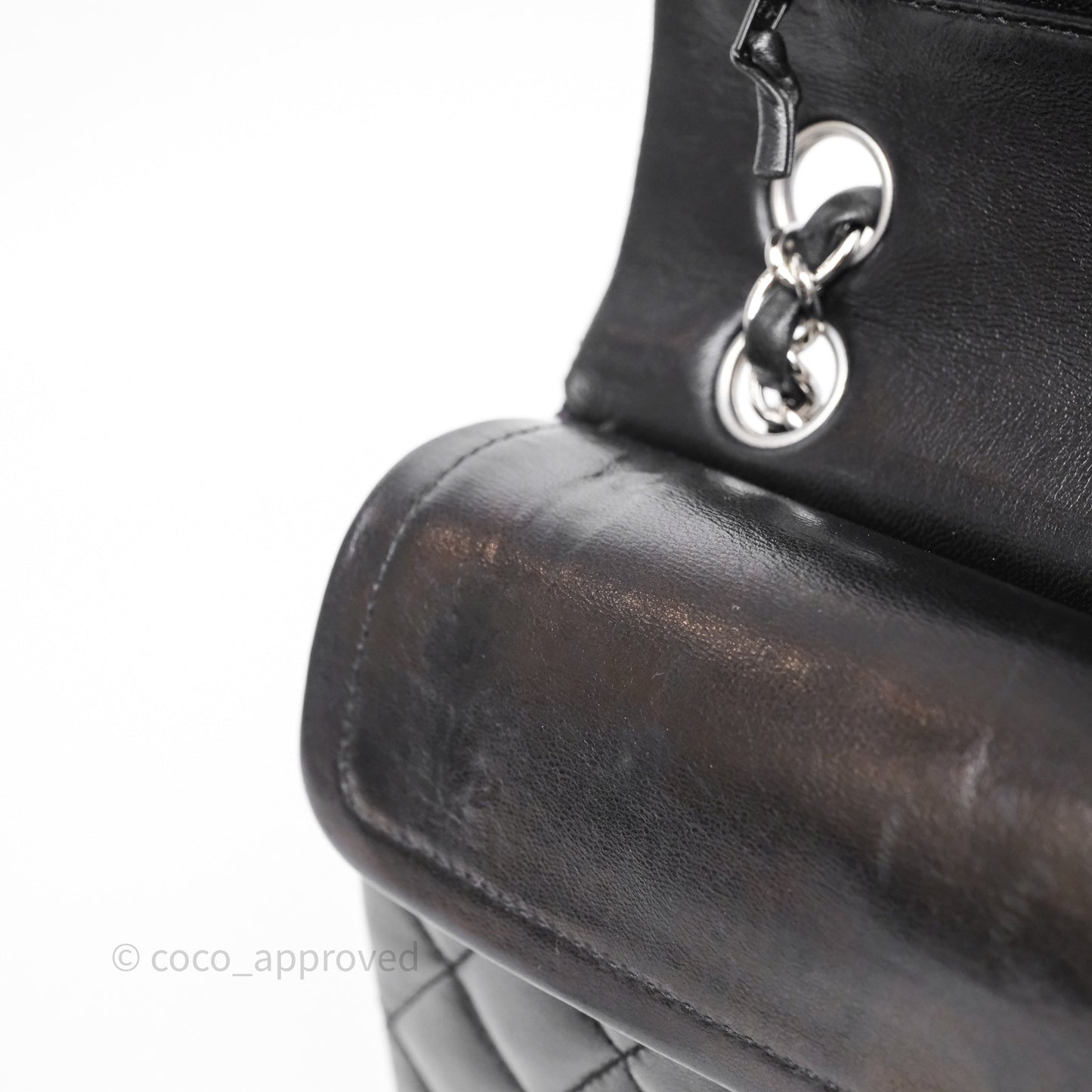 Chanel Small Classic Flap Quilted Black Lambskin Silver Hardware