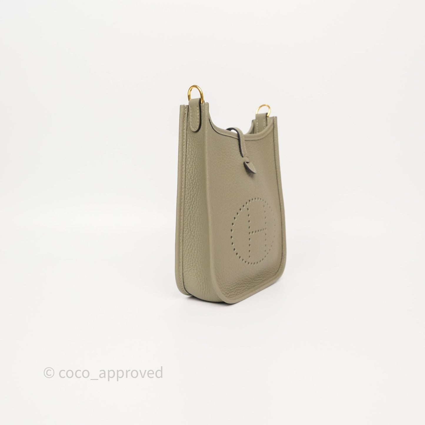 Hermès Mini Evelyne 16 Sauge Q1 Clemence Gold Hardware