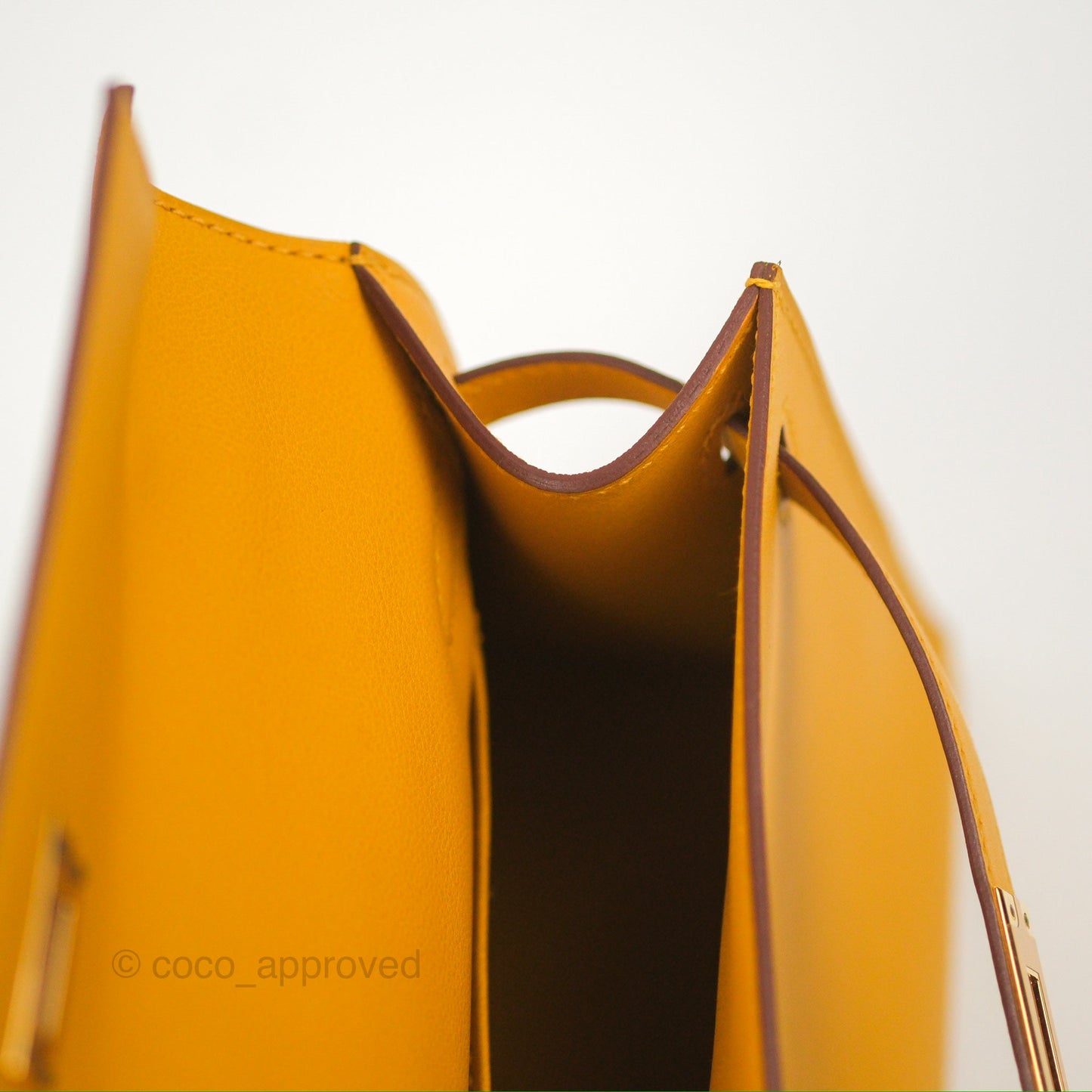 Hermès Kelly Mini Pochette Jaune Ambre Swift Gold Hardware