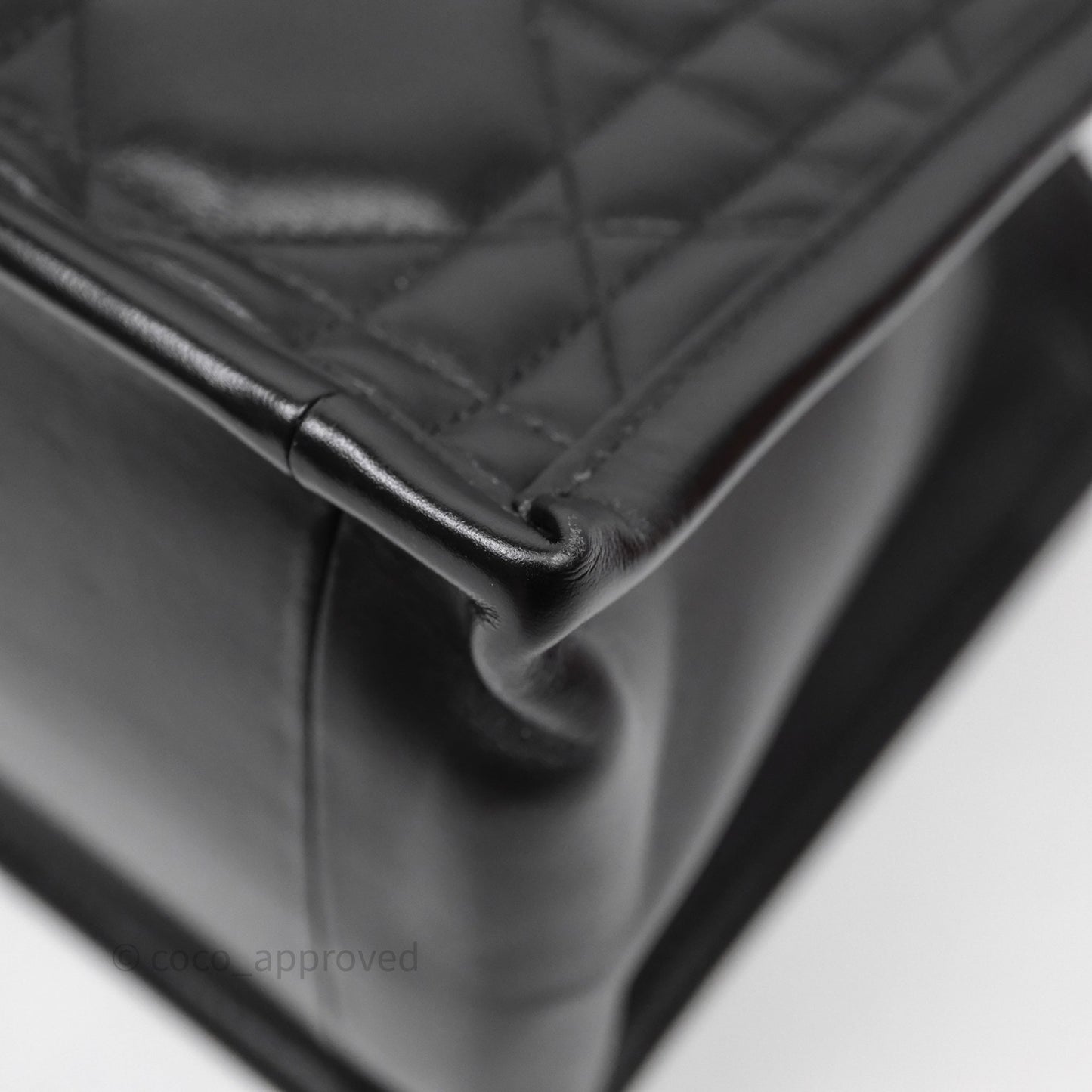 Christian Dior Small Dior Book Tote Black Macrocannage Calfskin Gold Hardware