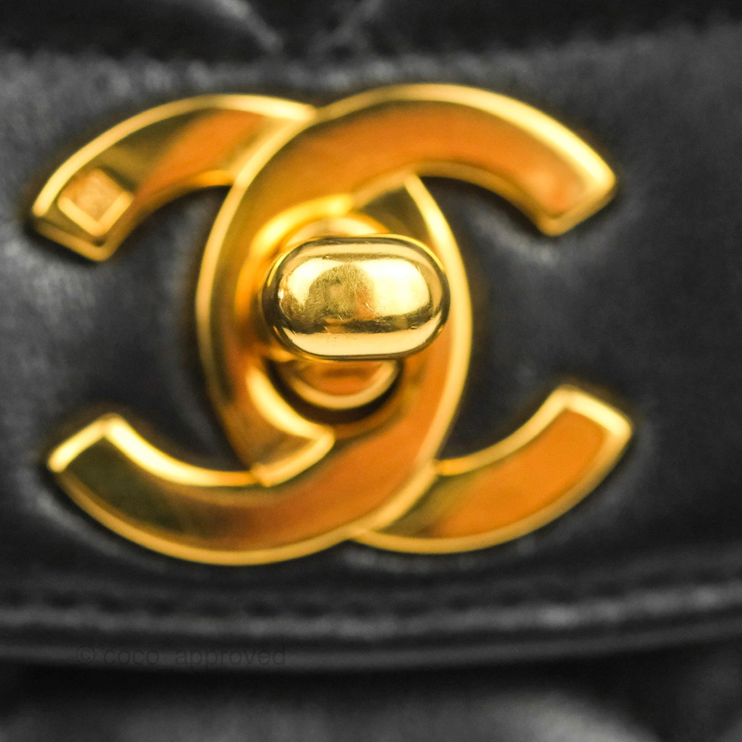 Chanel Small Vintage Quilted Classic Diana Flap Bag Black Lambskin 24K Gold Hardware