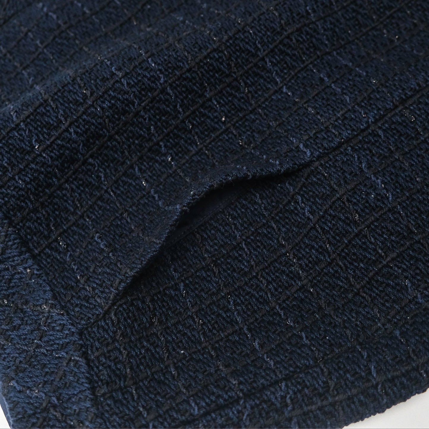 Chanel Tweed Skirt Navy Size 36