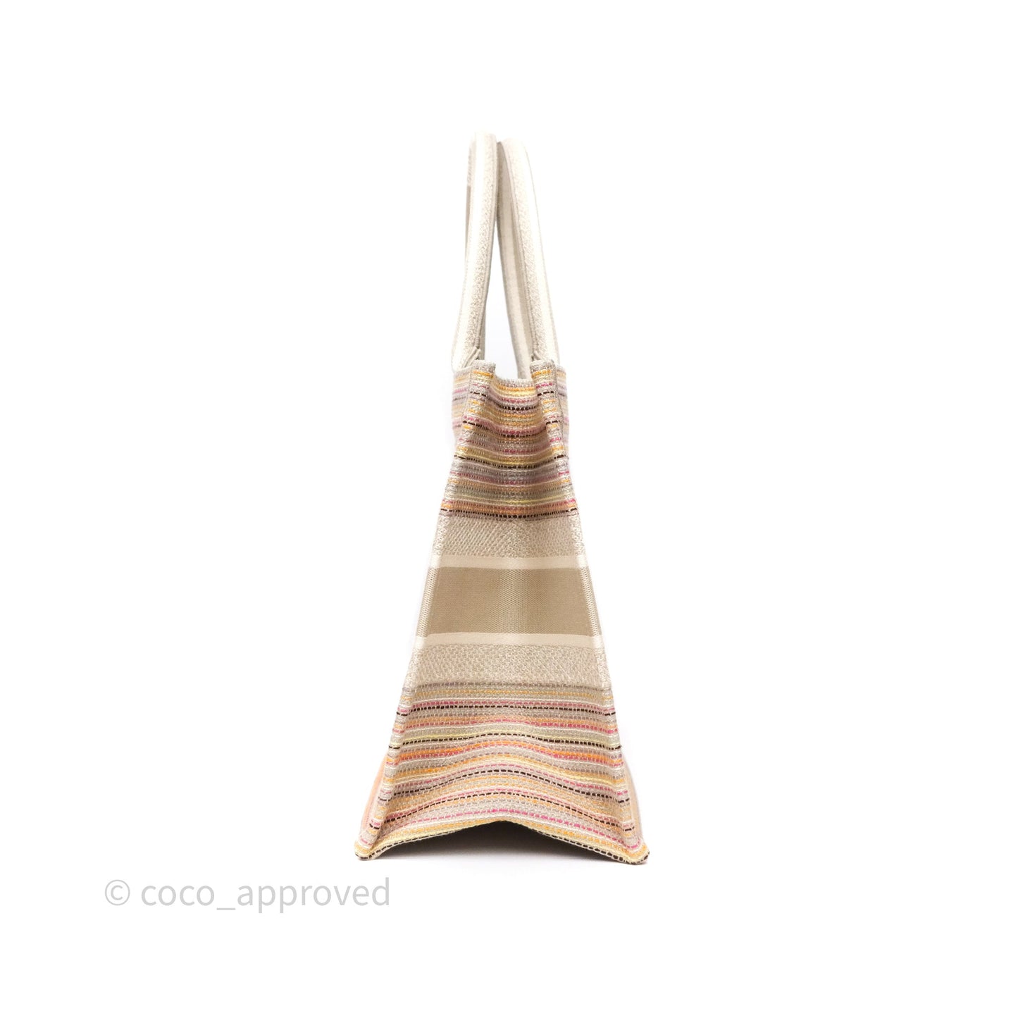 Christian Dior Medium Rainbow Book Tote Canvas