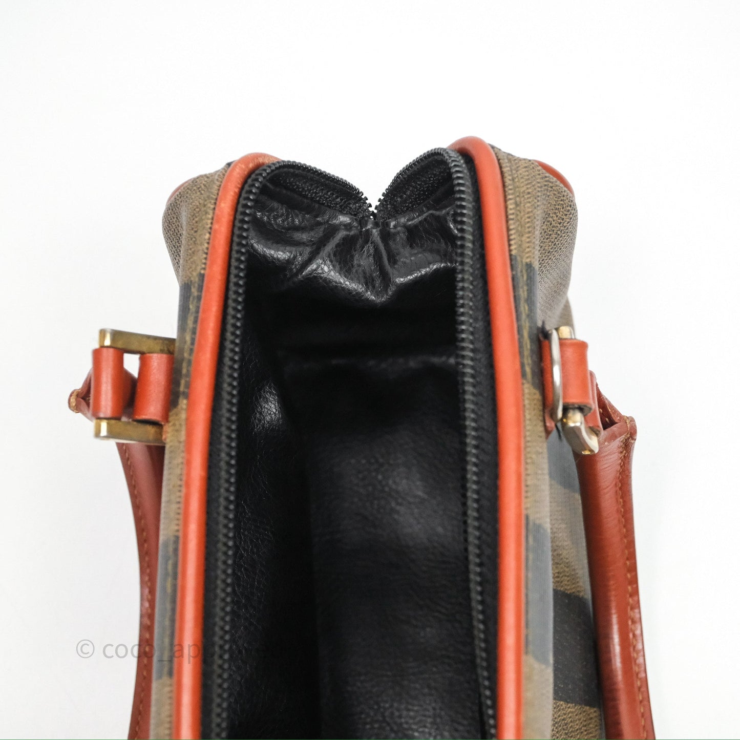 Fendi Mini Vintage Striped Boston Bag