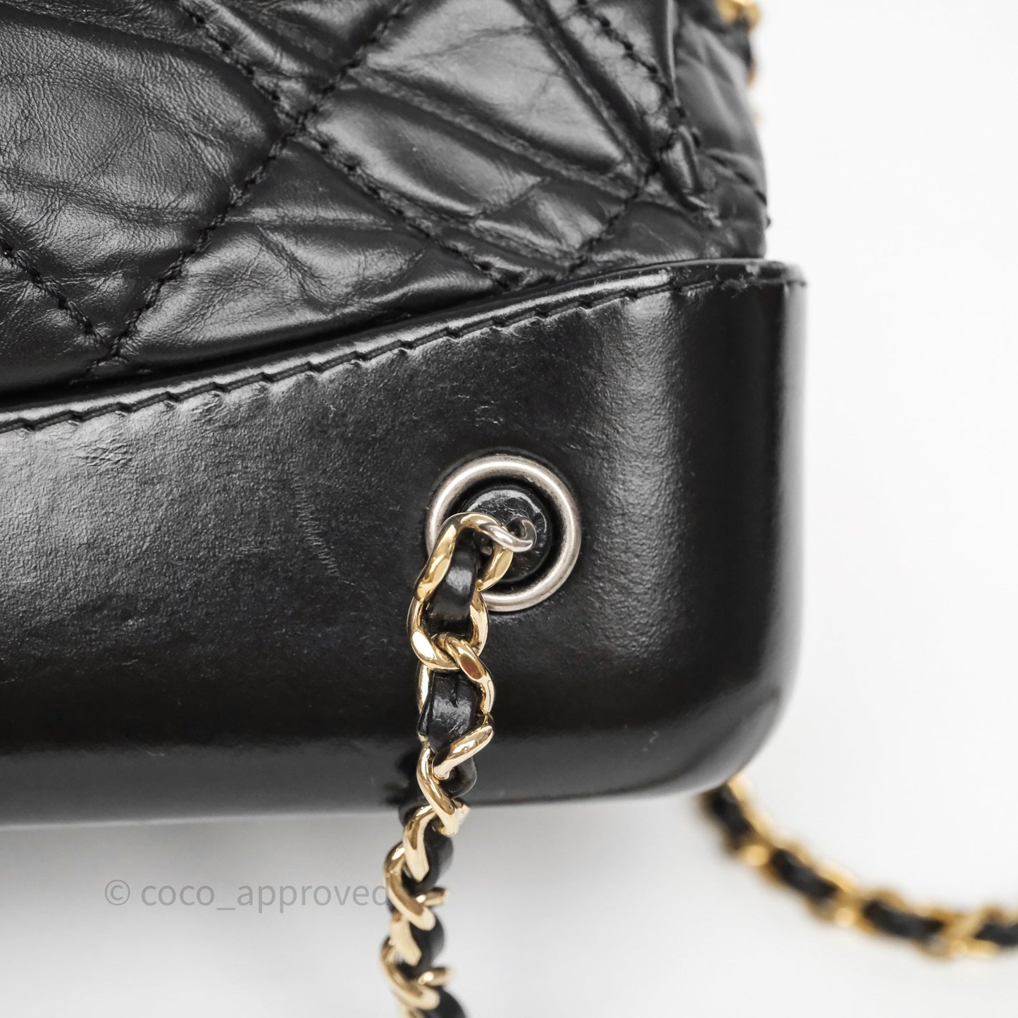 Chanel Small Gabrielle Backpack Black Aged Calfskin