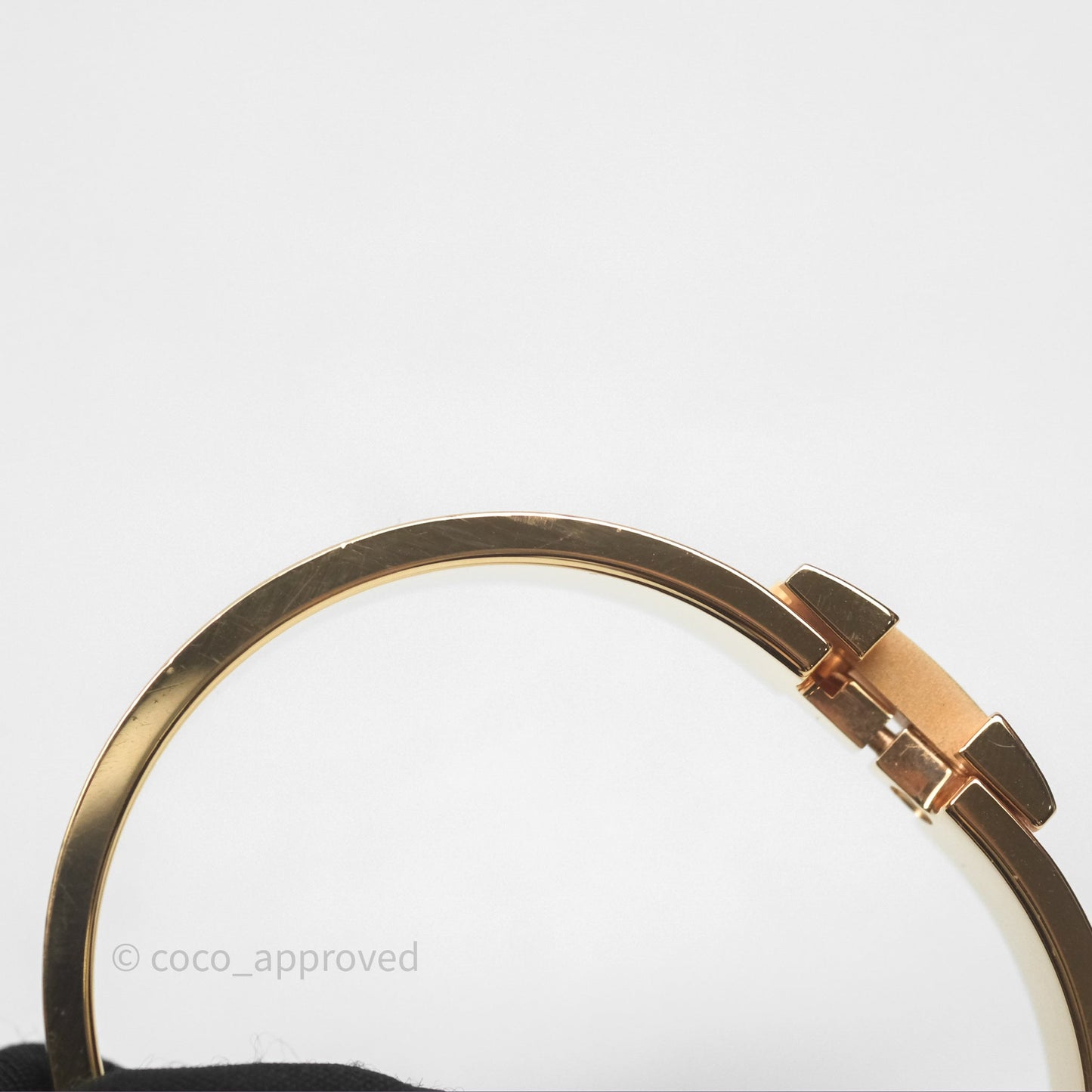 Hermès Clic H Bracelet Black Rose Gold PM