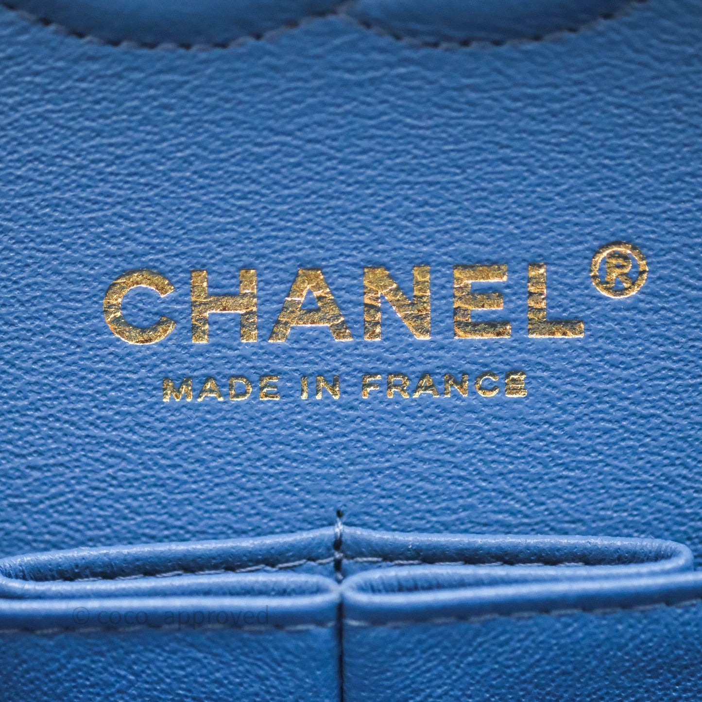 Chanel Small Classic Flap Quilted Blue Caviar Gold Hardware 20S