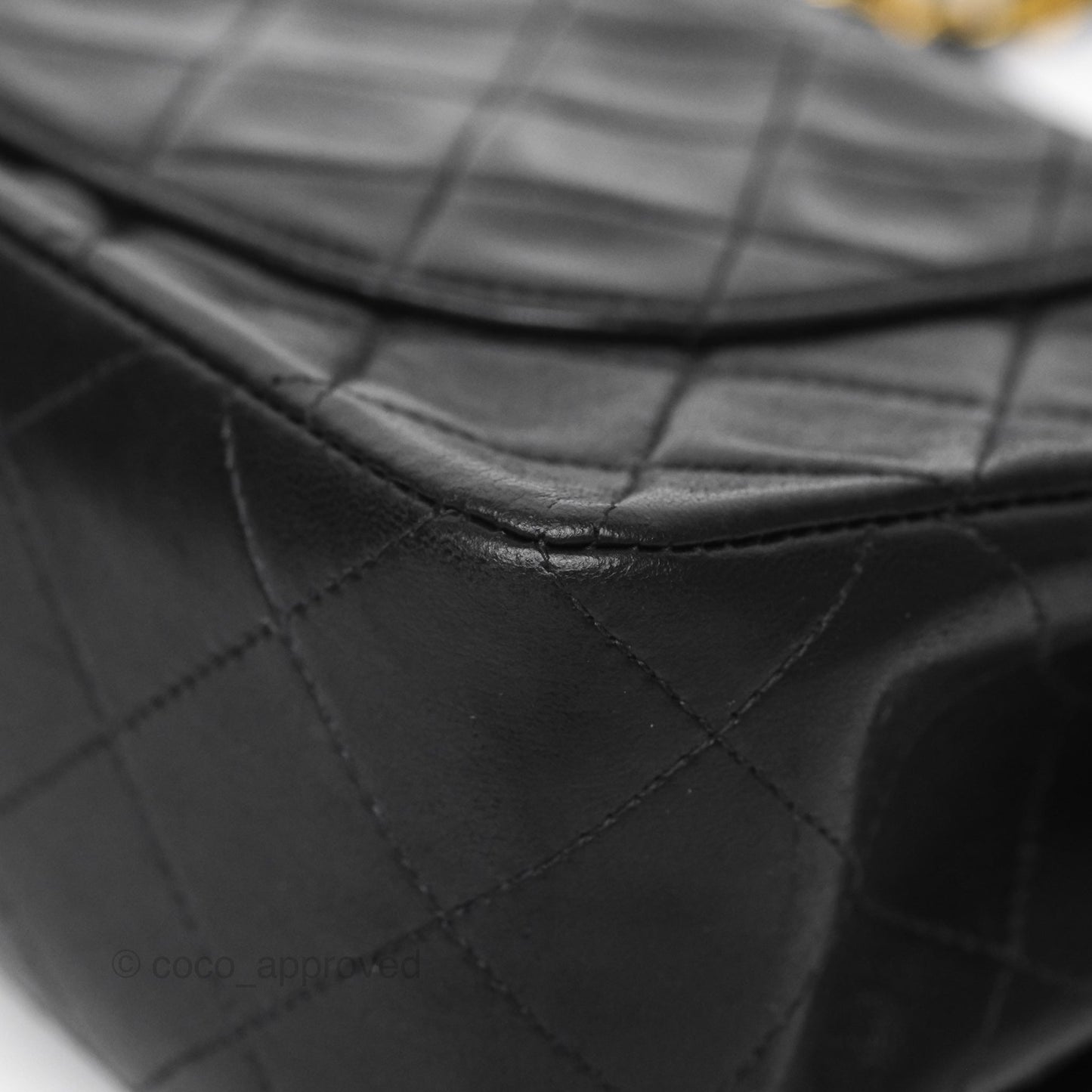 Chanel Vintage Small Classic Flap Black Lambskin 24K Gold Hardware