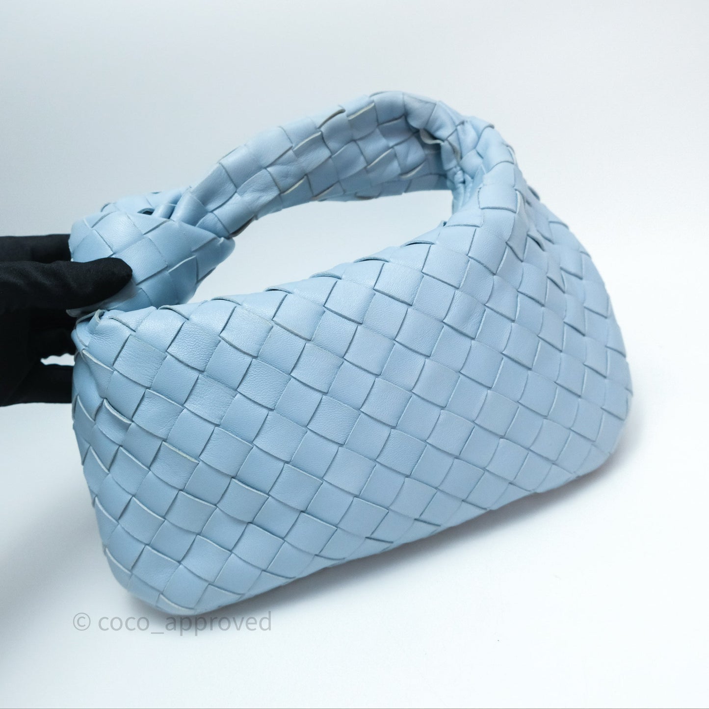Bottega Veneta Mini Jodie Bag Intrecciato In Ice Lambskin Silver Hardware⁣⁣