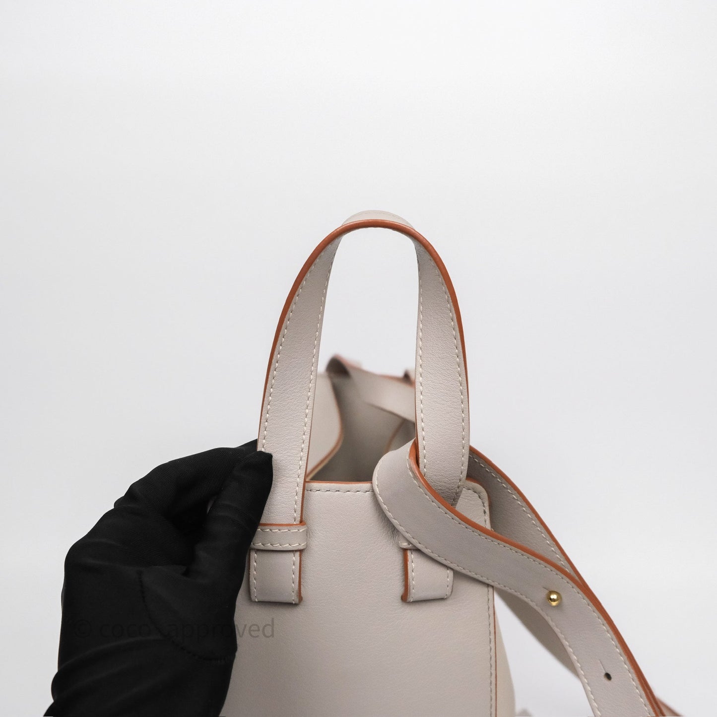Loewe Small Hammock Shoulder Bag Calfskin Light Grey/Beige