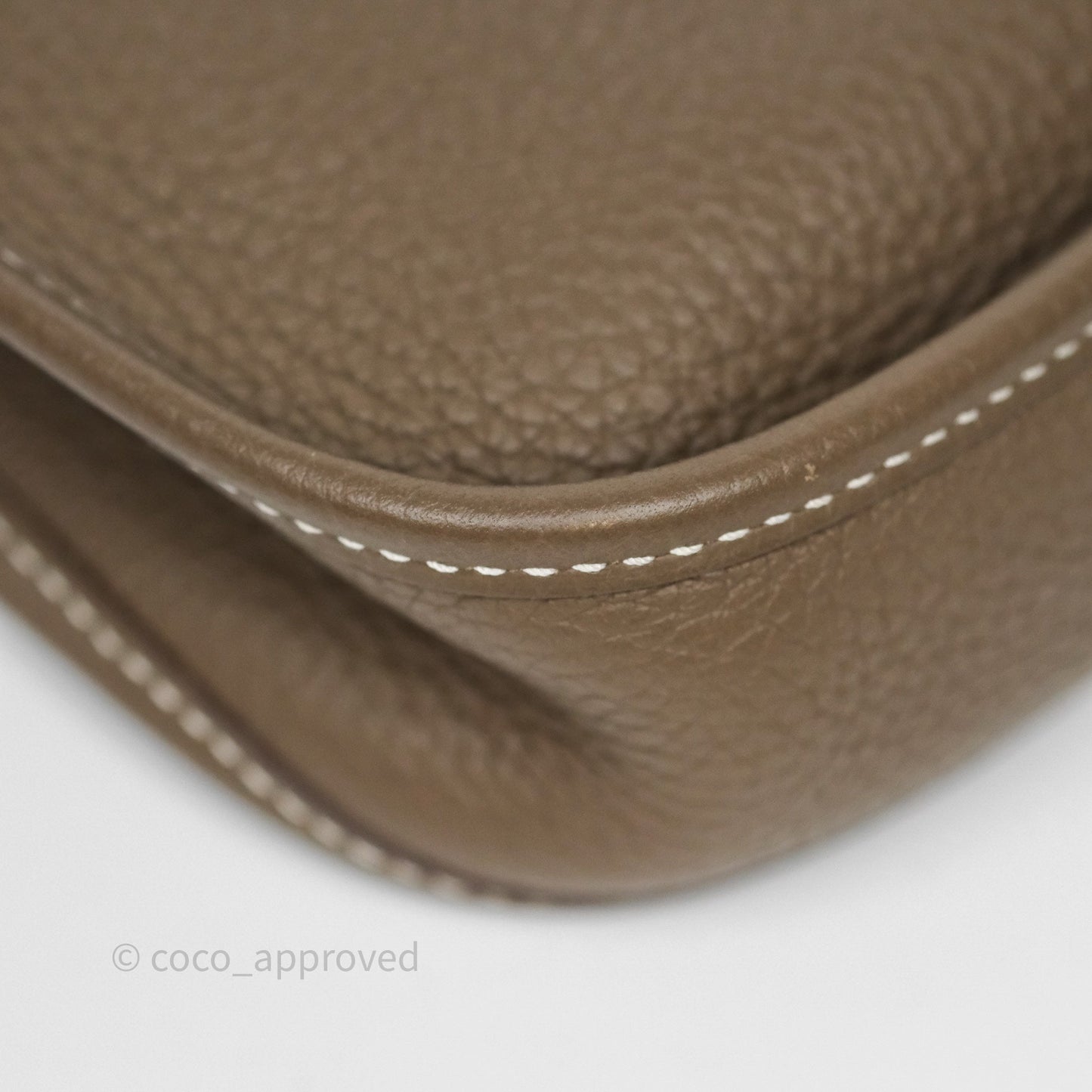 Hermès Mini Evelyne 16 Etoupe 18 Clemence Palladium Hardware