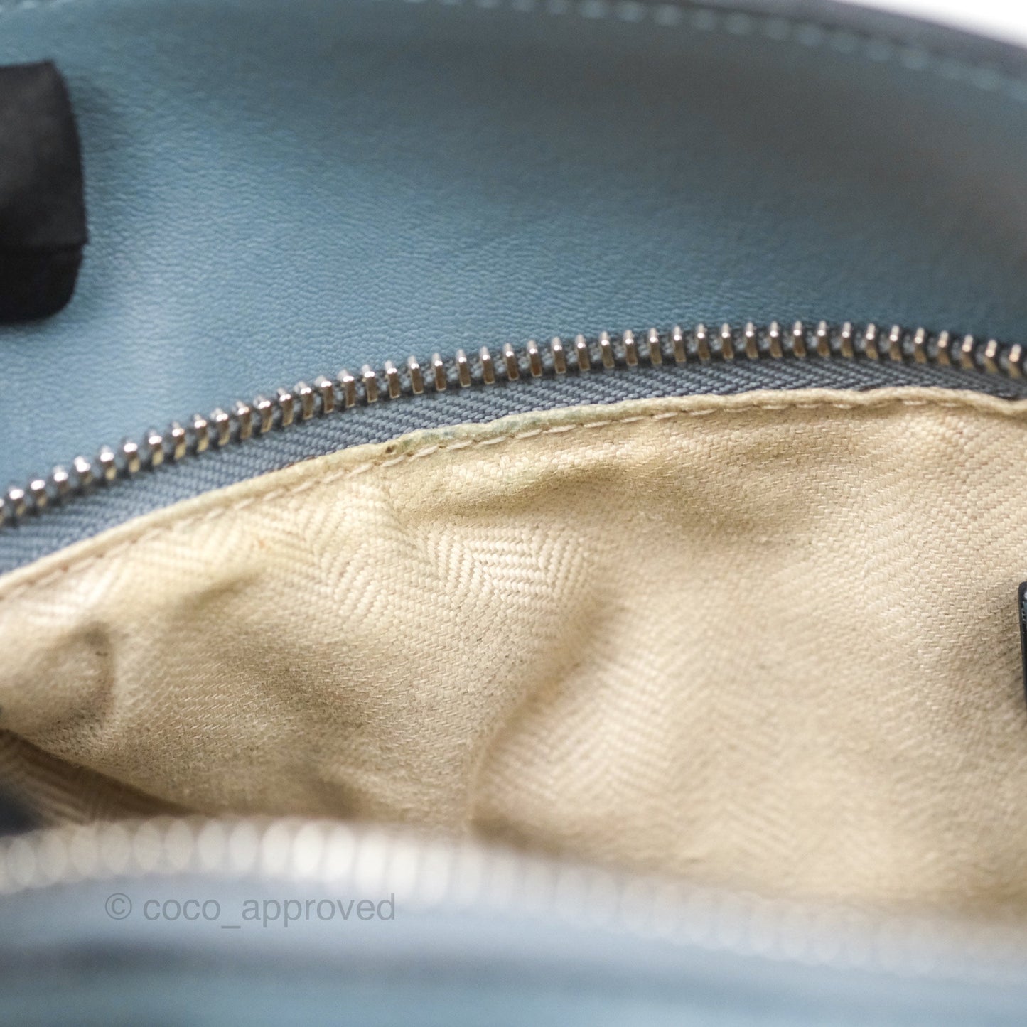 Loewe Medium Puzzle Bag Blue Calfskin Silver Hardware