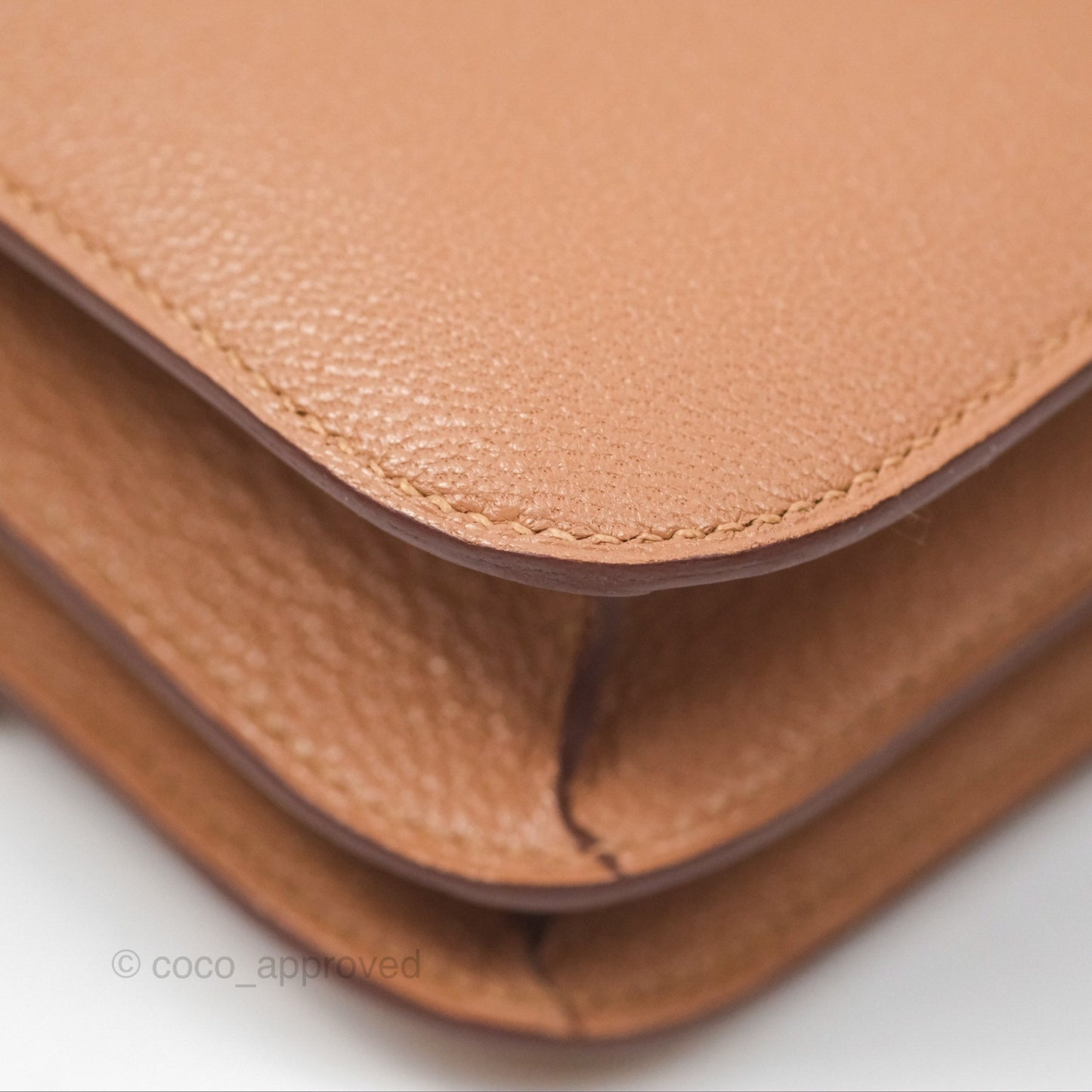 Hermès Constance Mini 18cm Mirror Quebracho Chevre Mysore Gold Hardware