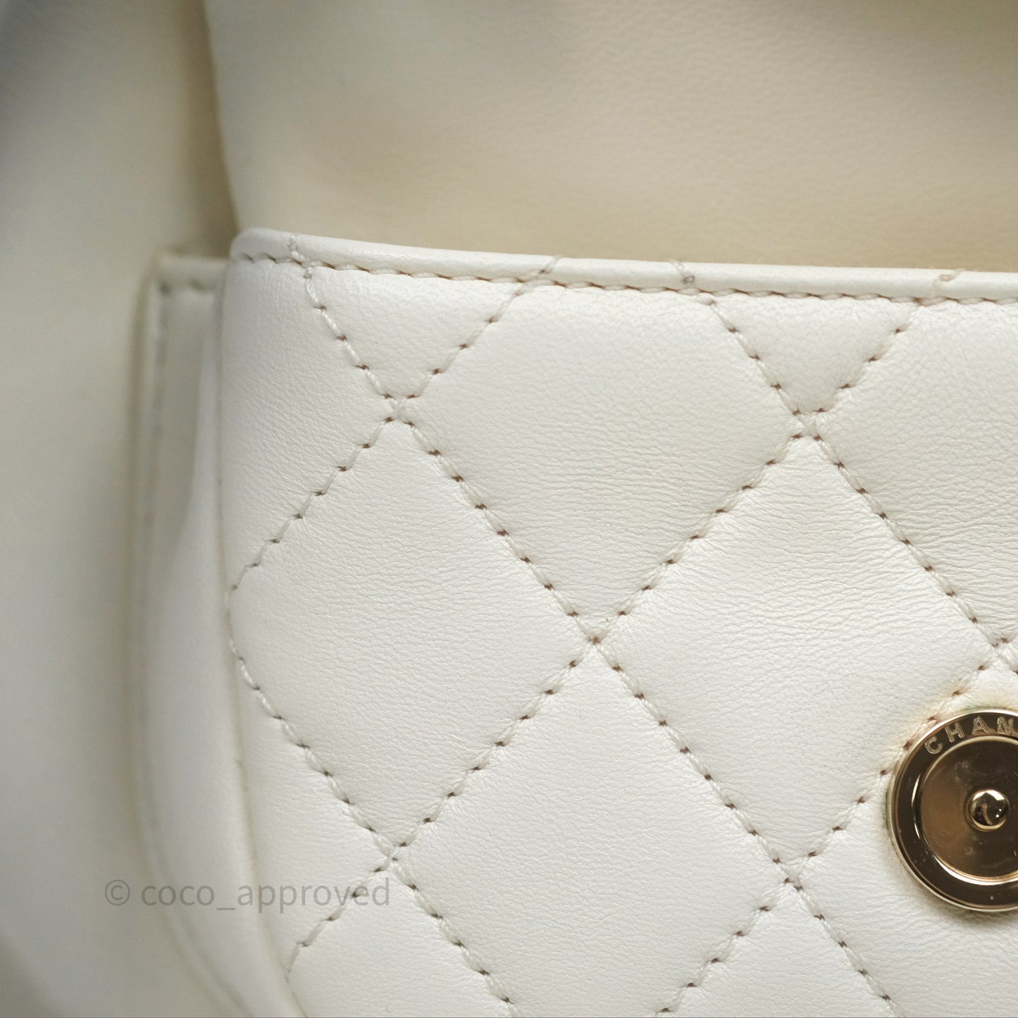 Chanel Quilted Small Duma Drawstring Backpack White Calfskin Gold Hardware