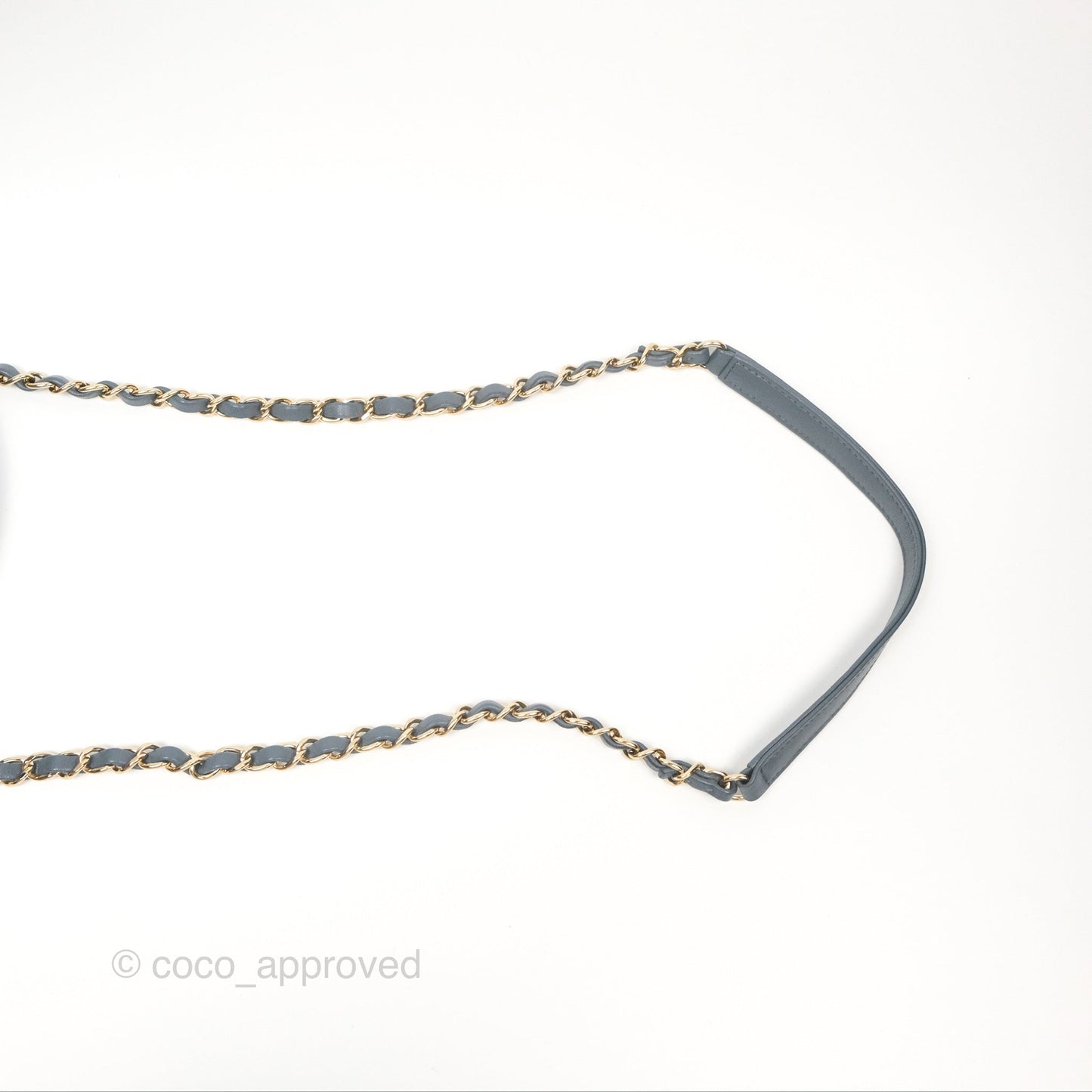 Chanel Small Trendy CC Grey Blue Lambskin Gold Hardware