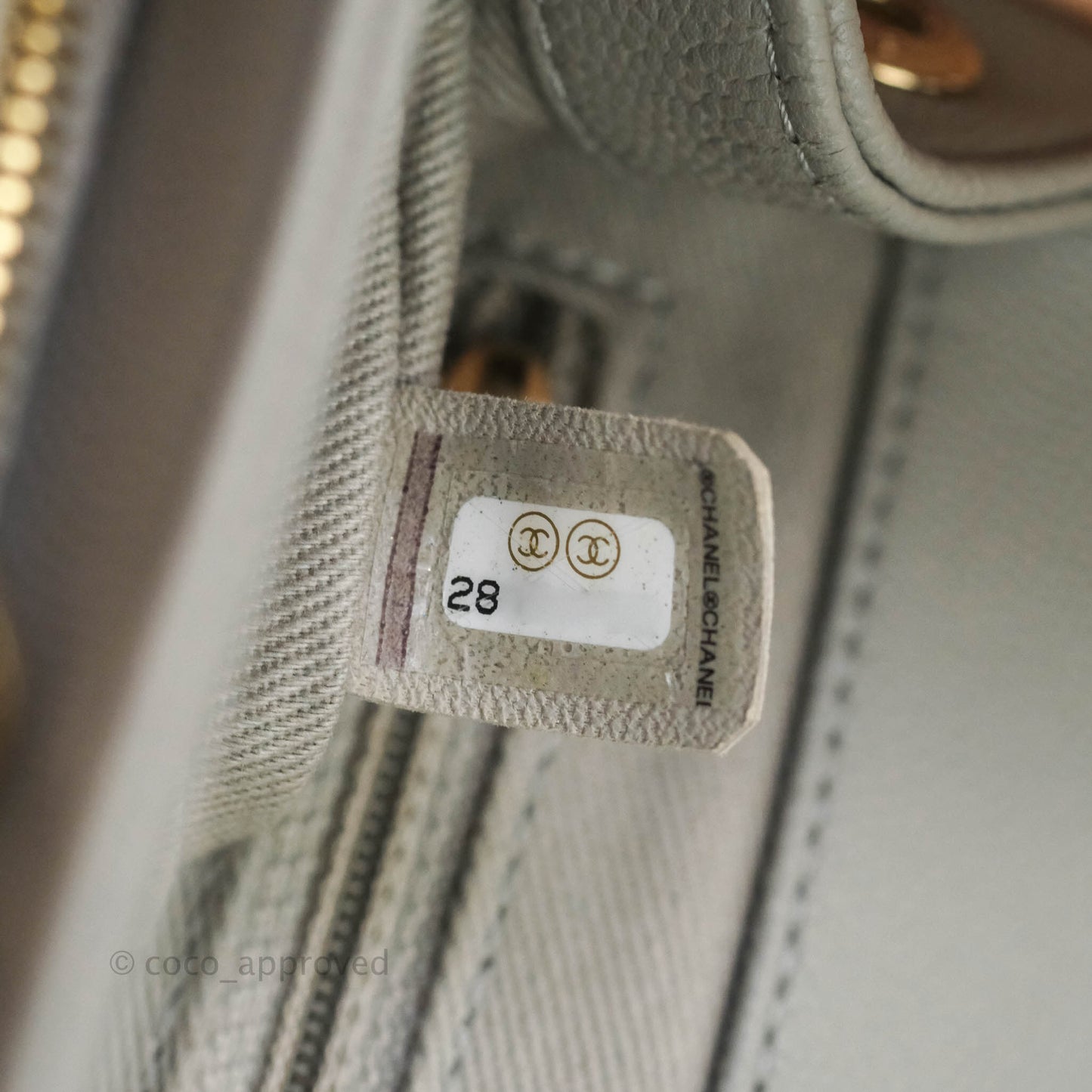 Chanel Quilted Small Business Affinity Flap Grey Caviar Gold Hardware