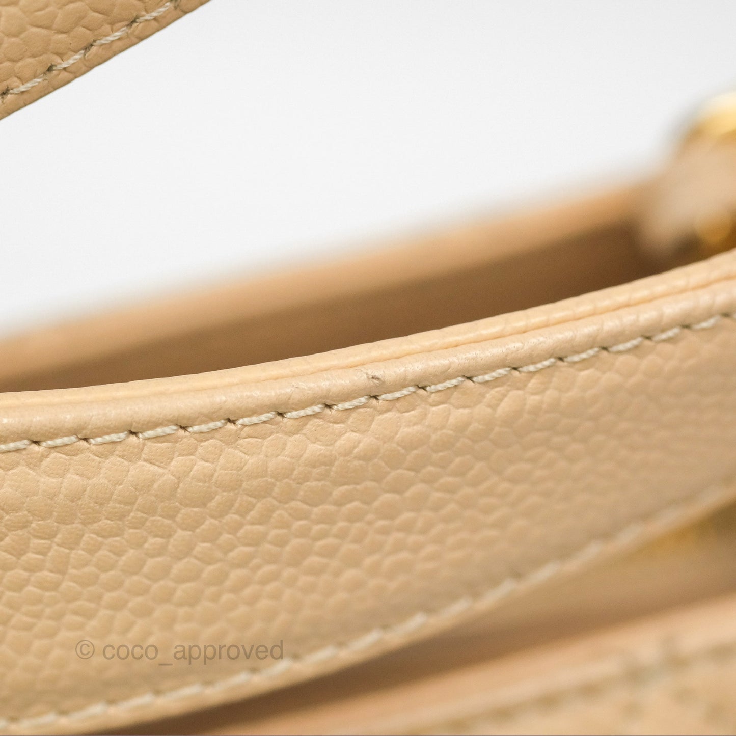 Chanel GST Beige Caviar Gold Hardware