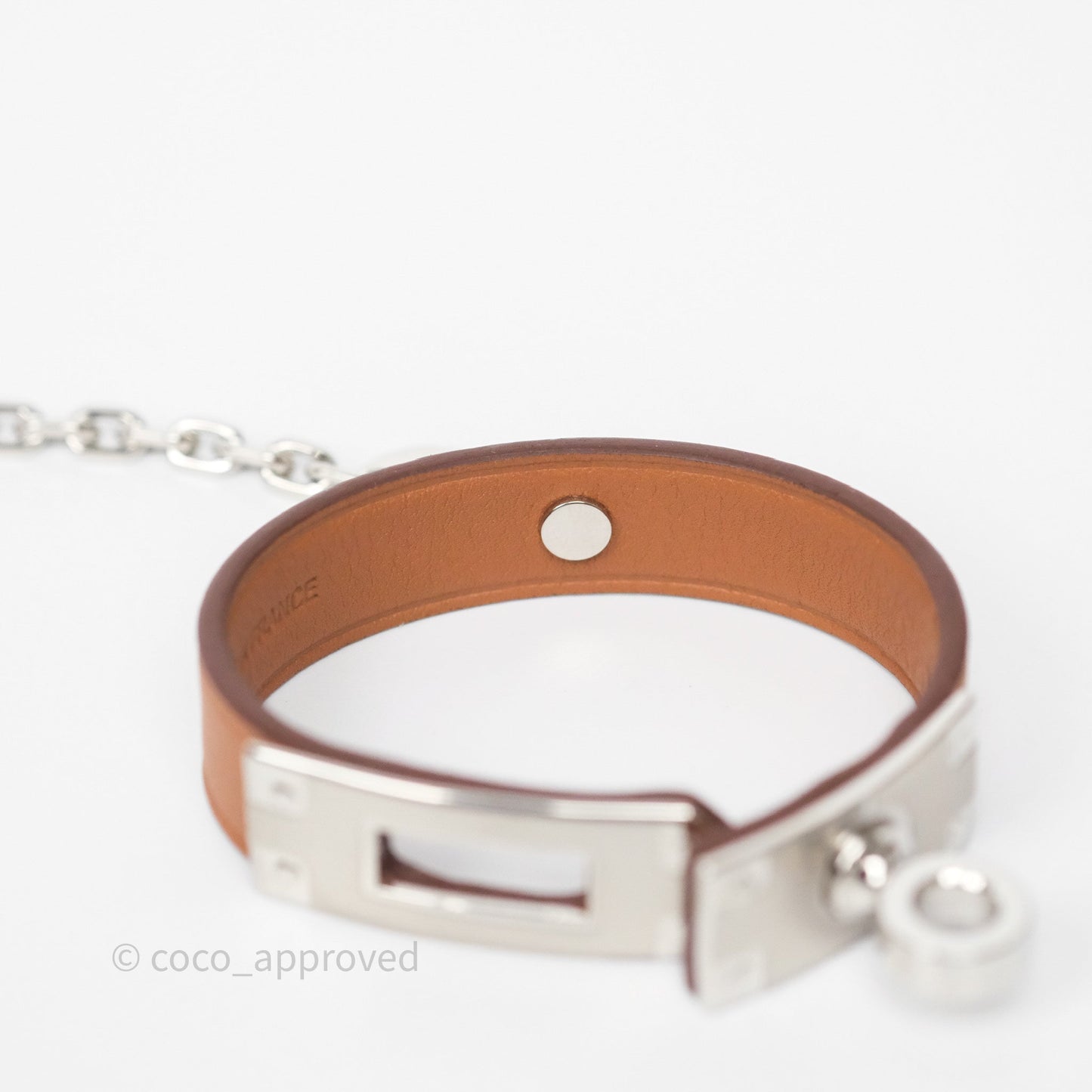 Hermès Kelly Glove Clip Gold Swift Palladium Hardware