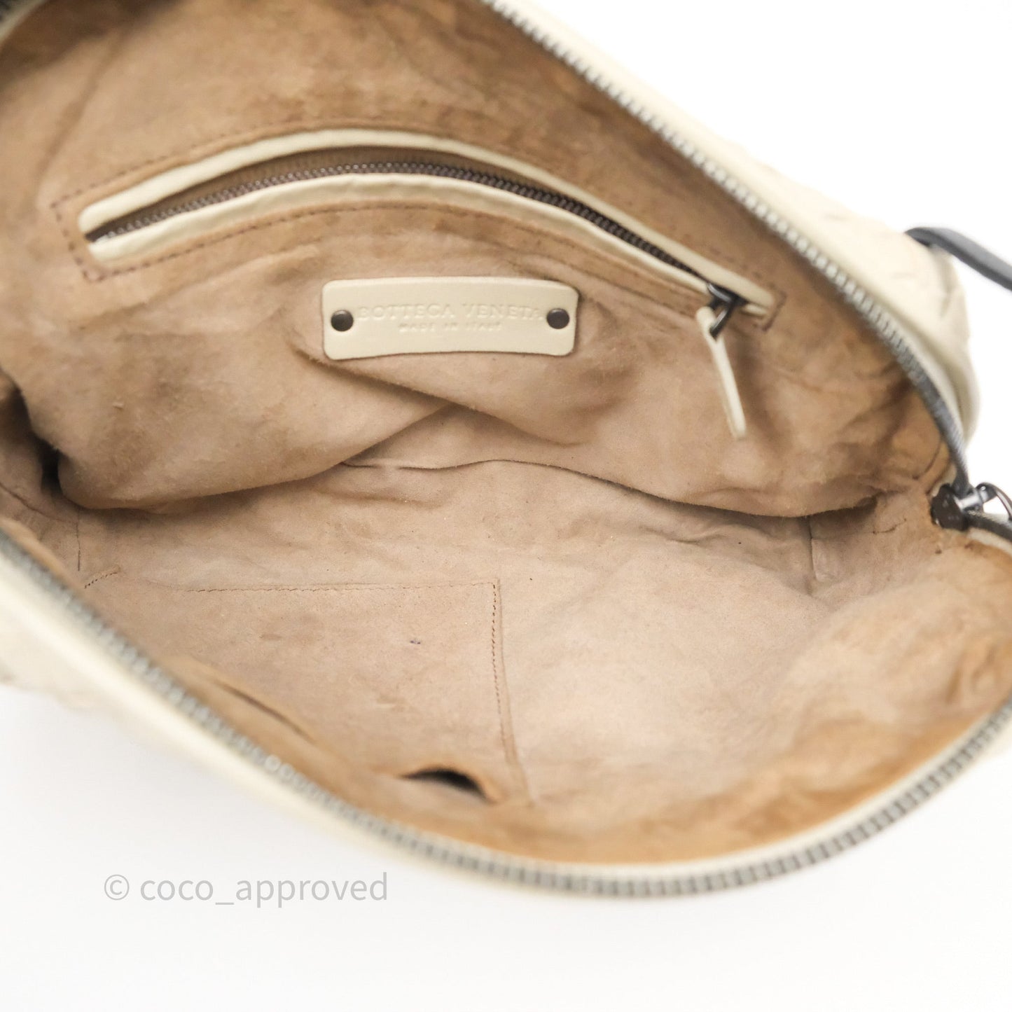 Bottega Veneta Nodini Crossbody Bag Cement Abstract Nappa Intrecciato