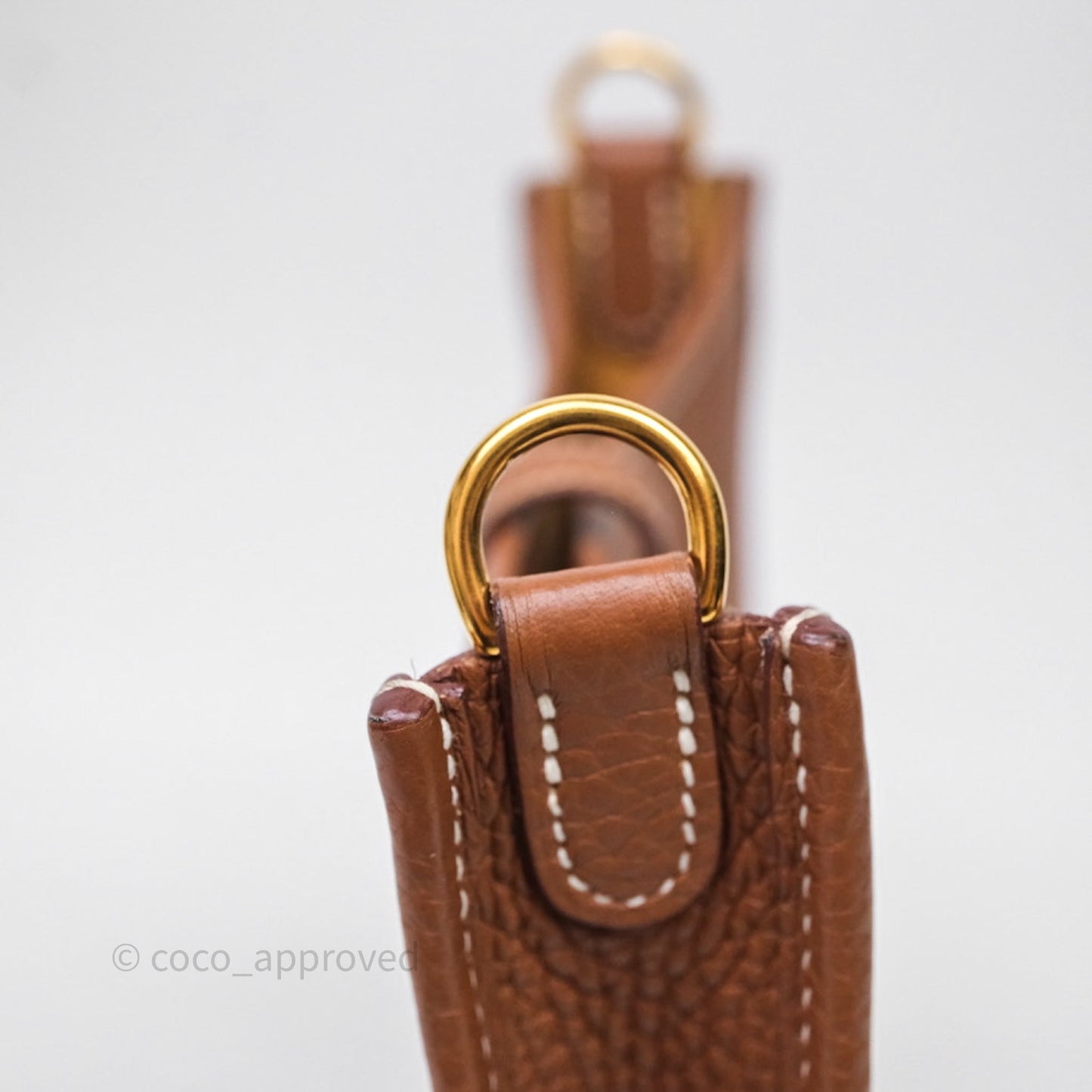 Hermès Mini Evelyne 16 Gold Clemence Gold Hardware
